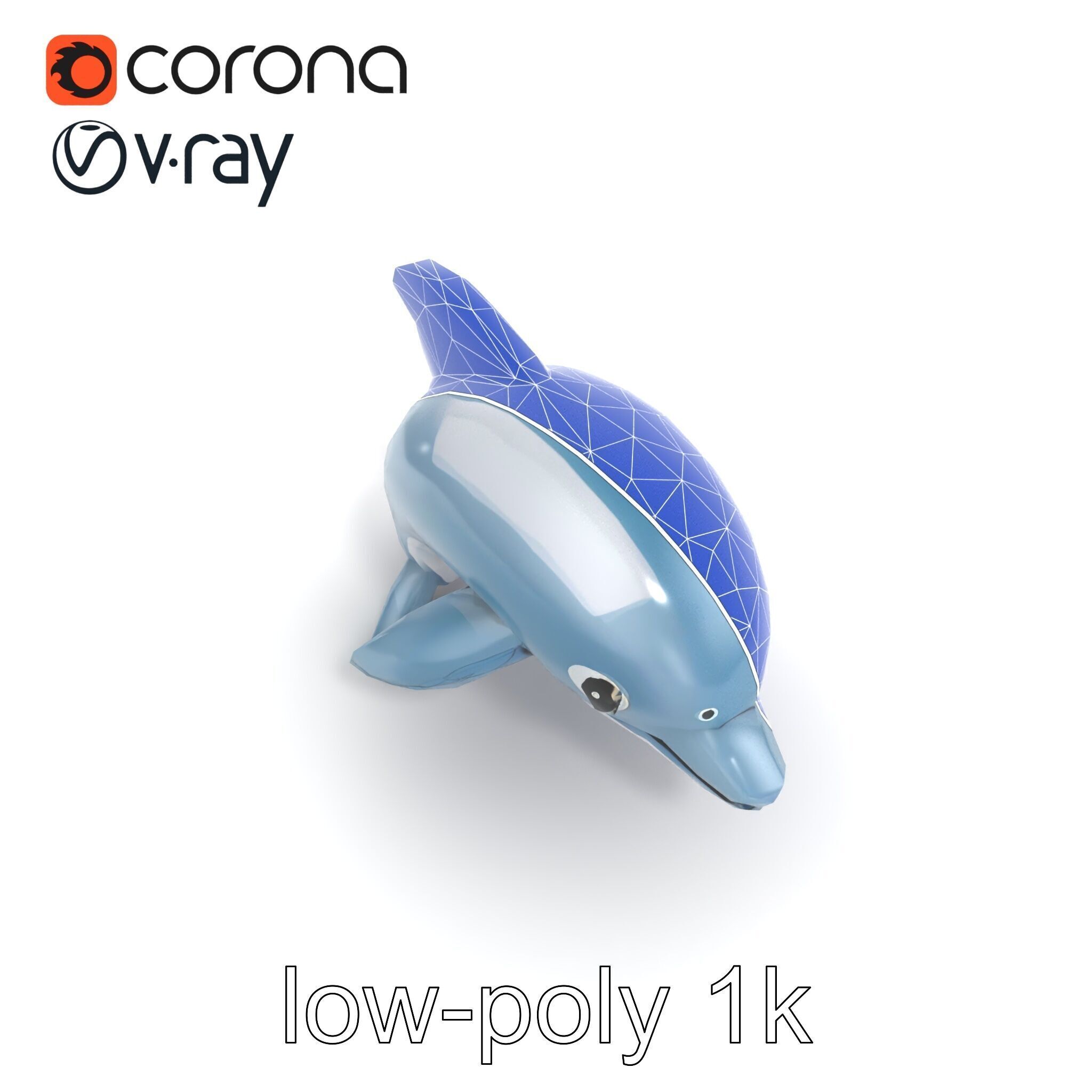 Inflatable Dolphin Aquatic Play Model Pack Low-poly 3D model_30