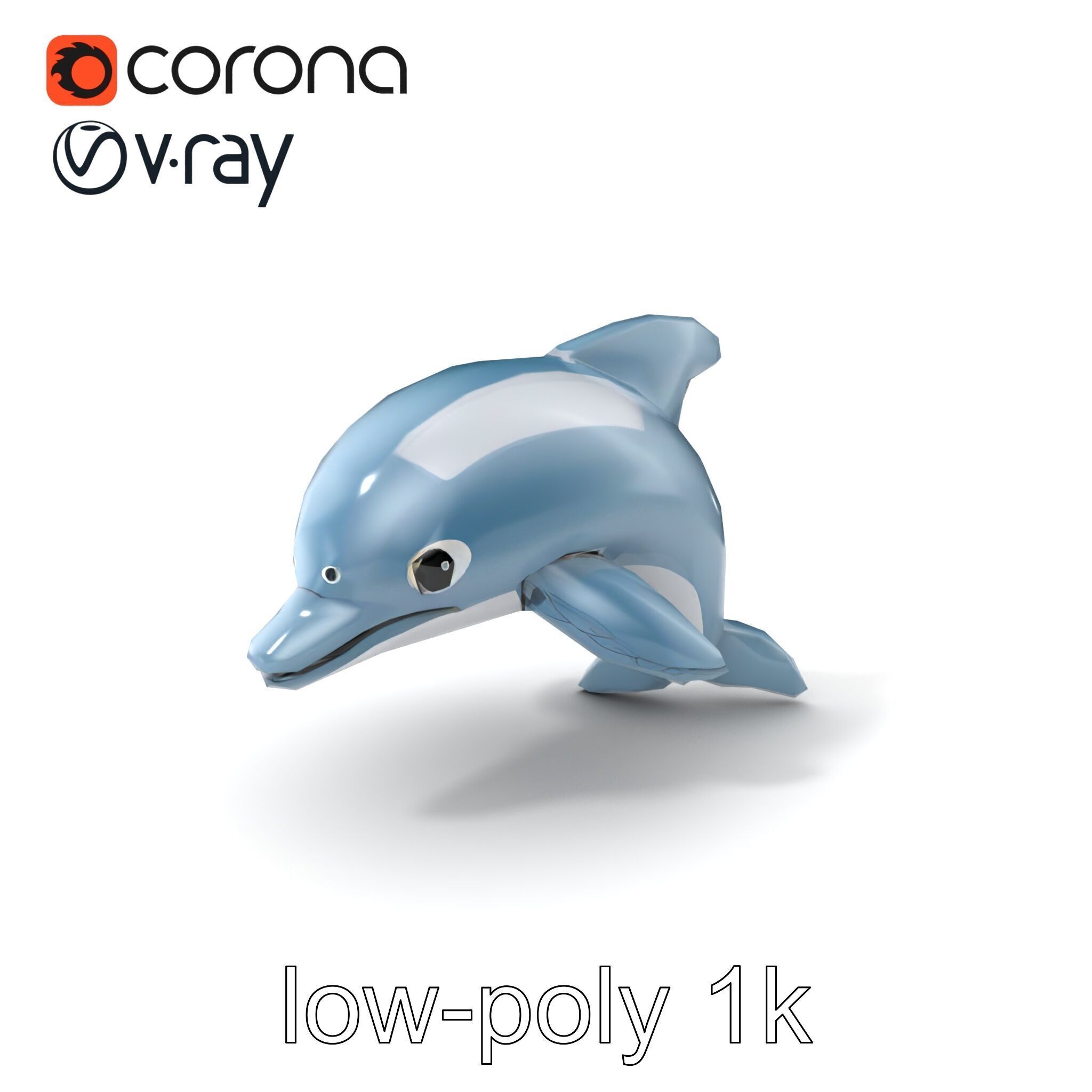 Inflatable Dolphin Aquatic Play Model Pack Low-poly 3D model_5