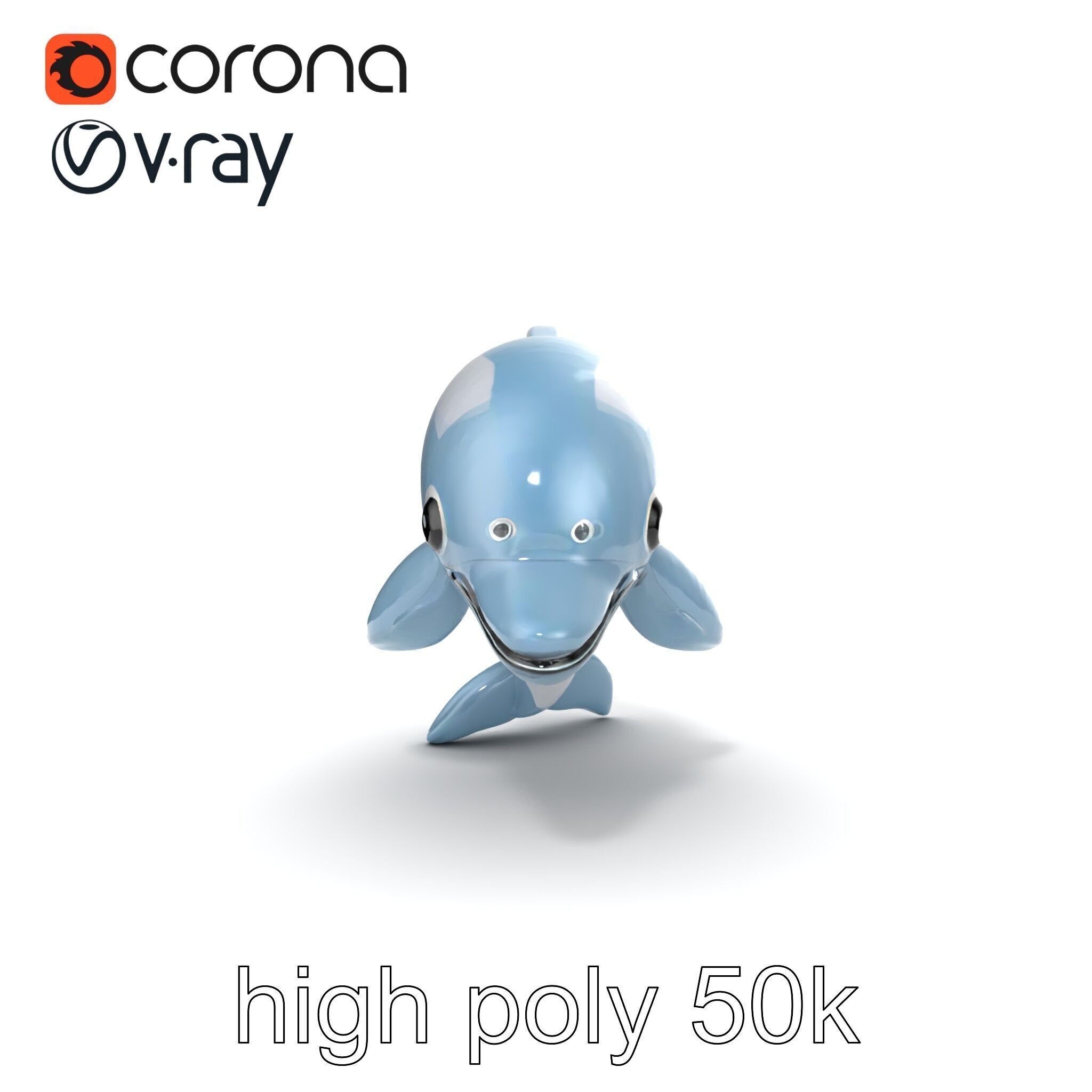 Inflatable Dolphin Aquatic Play Model Pack Low-poly 3D model_18