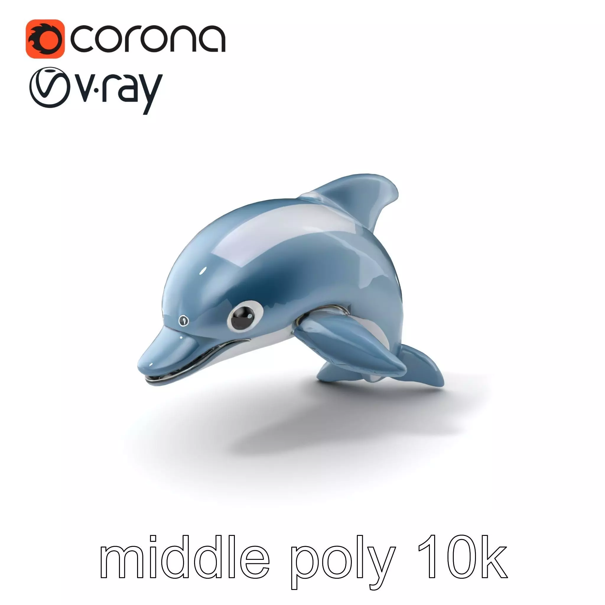 Inflatable Dolphin Aquatic Play Model Pack Low-poly 3D model_0