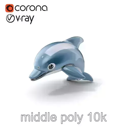 Inflatable Dolphin Aquatic Play Model Pack Low-poly 3D model