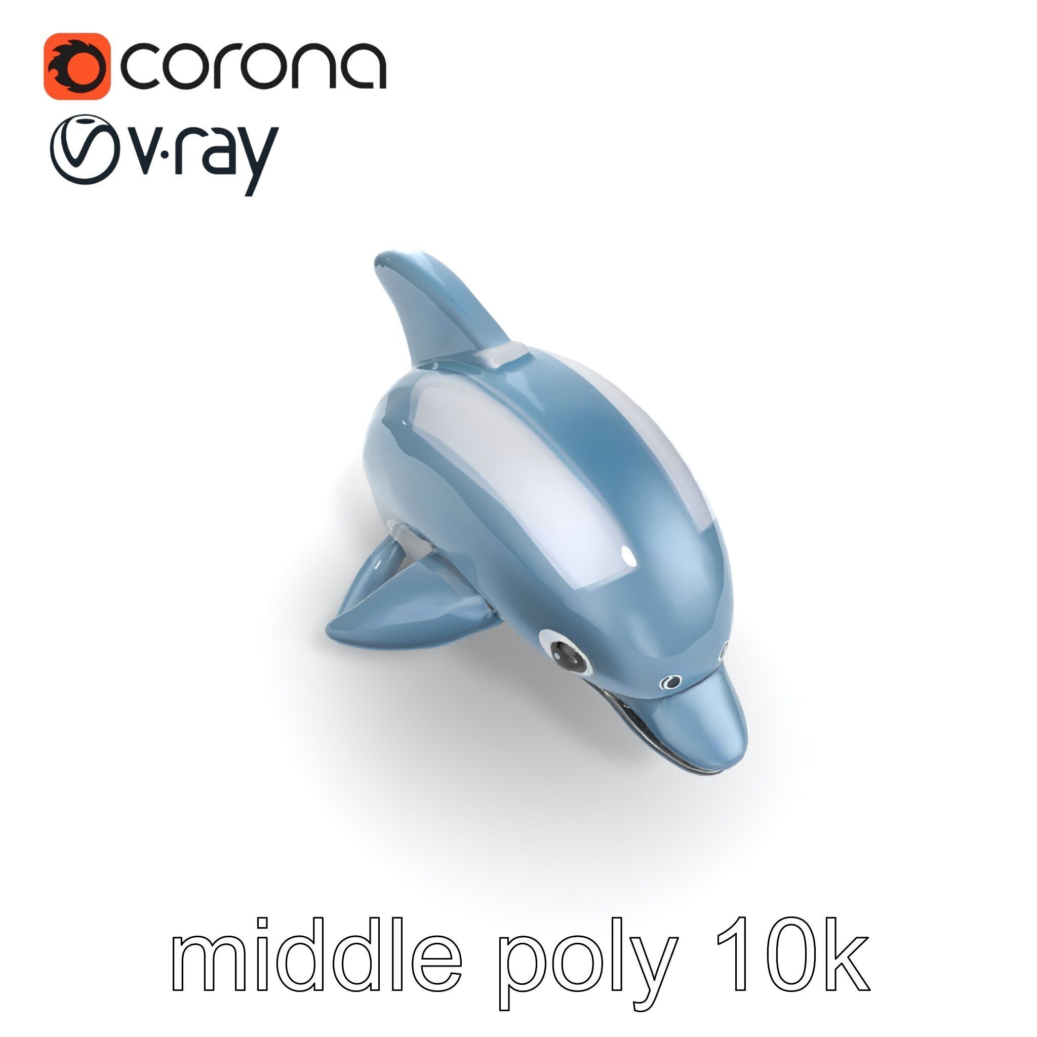 Inflatable Dolphin Aquatic Play Model Pack Low-poly 3D model_17