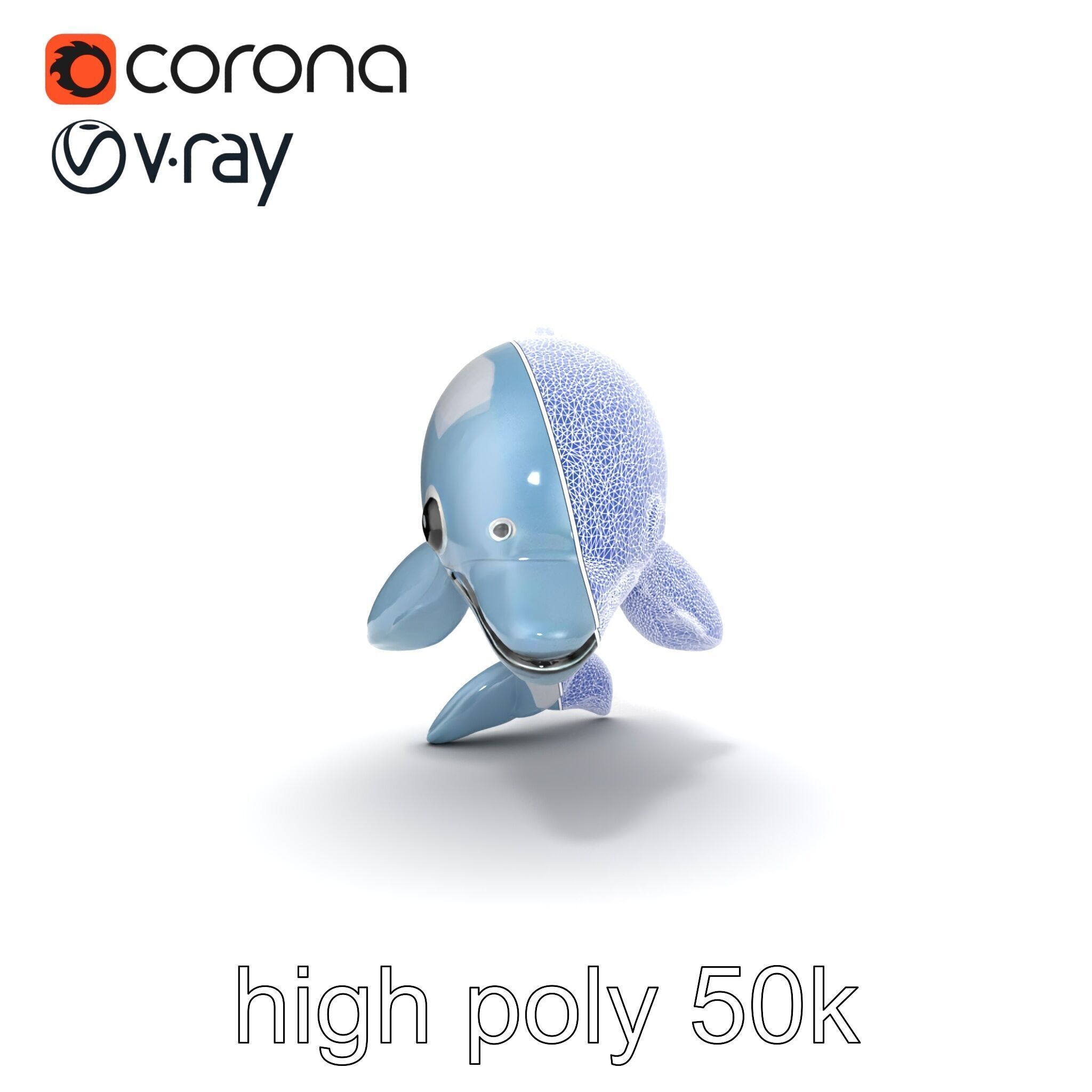 Inflatable Dolphin Aquatic Play Model Pack Low-poly 3D model_27