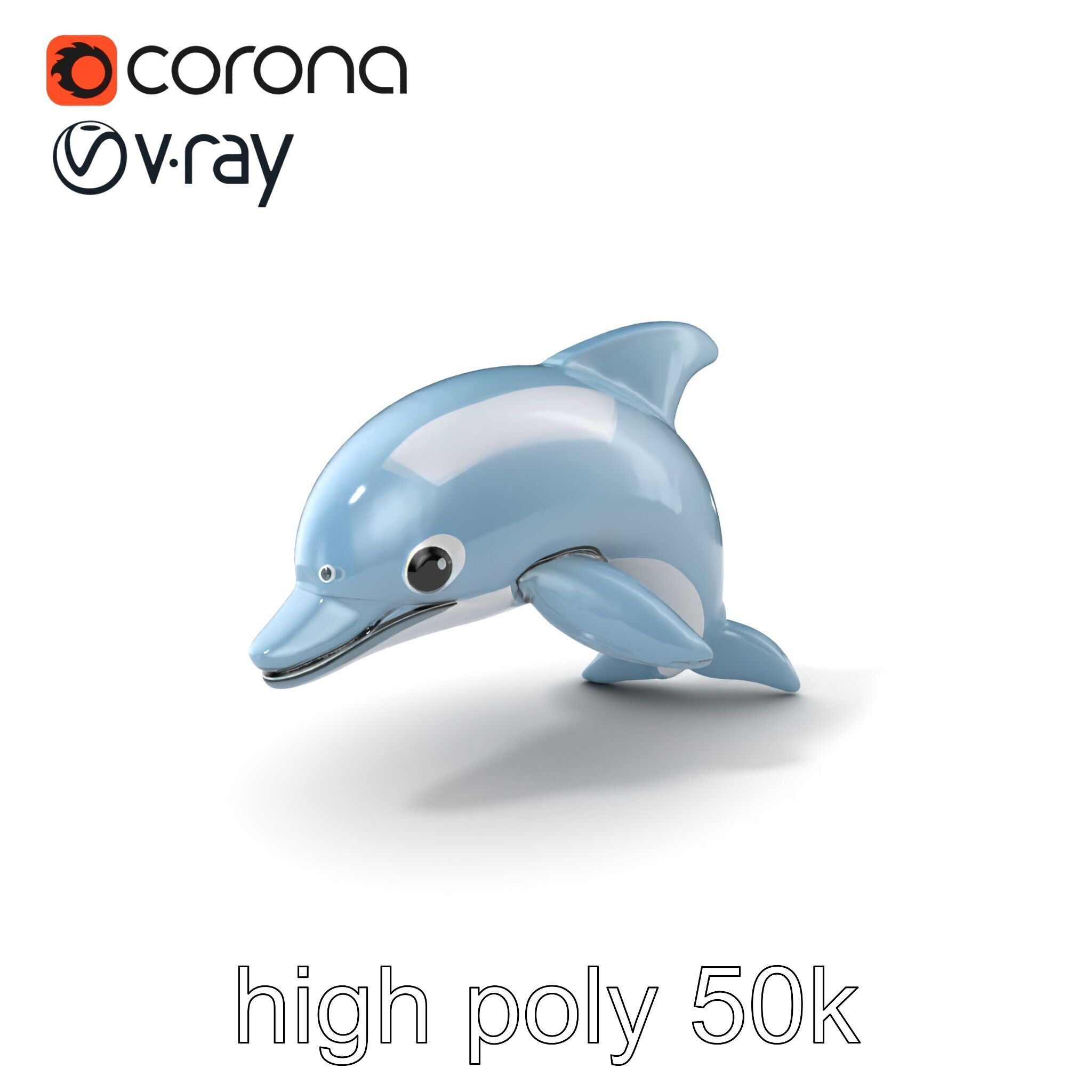 Inflatable Dolphin Aquatic Play Model Pack Low-poly 3D model_2