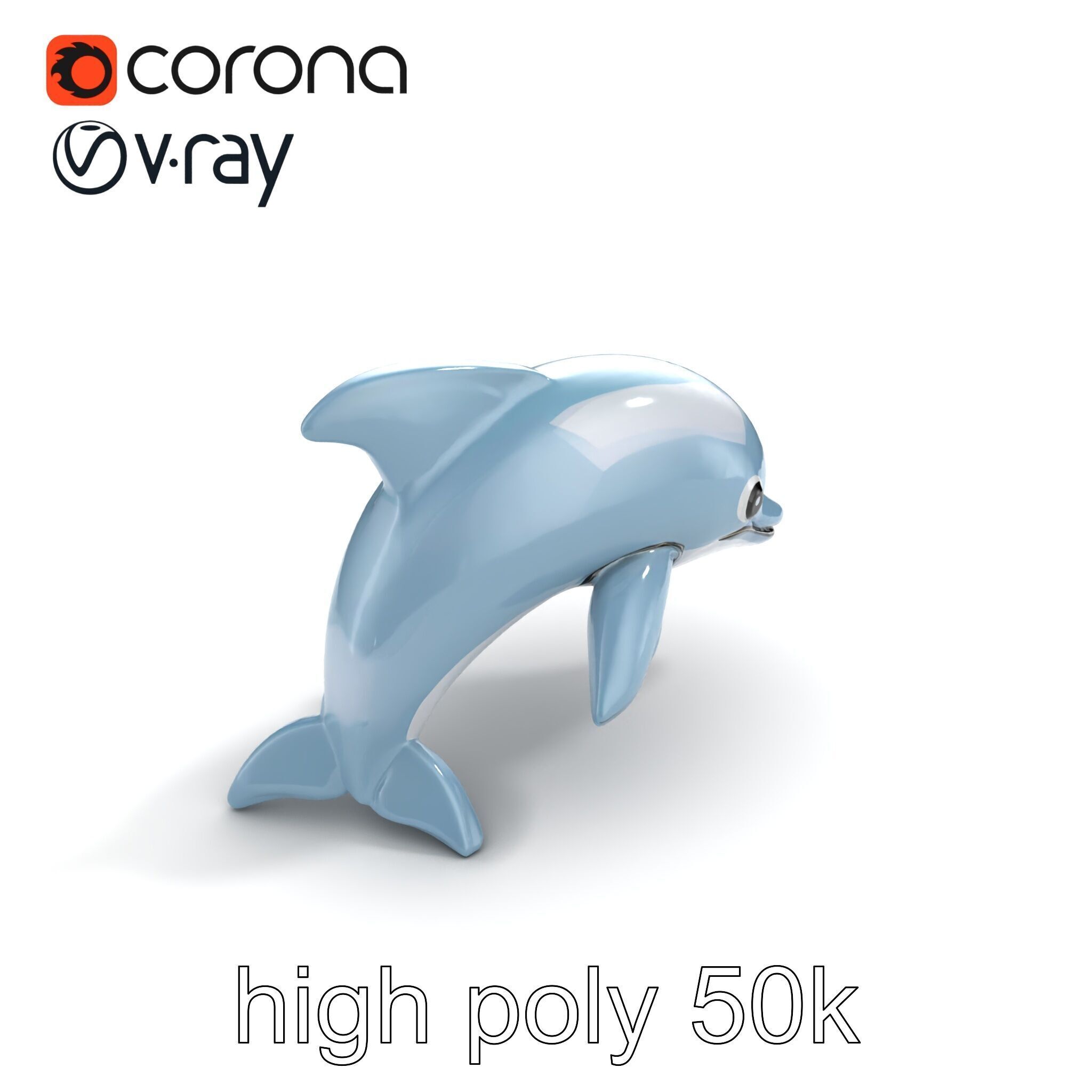 Inflatable Dolphin Aquatic Play Model Pack Low-poly 3D model_29