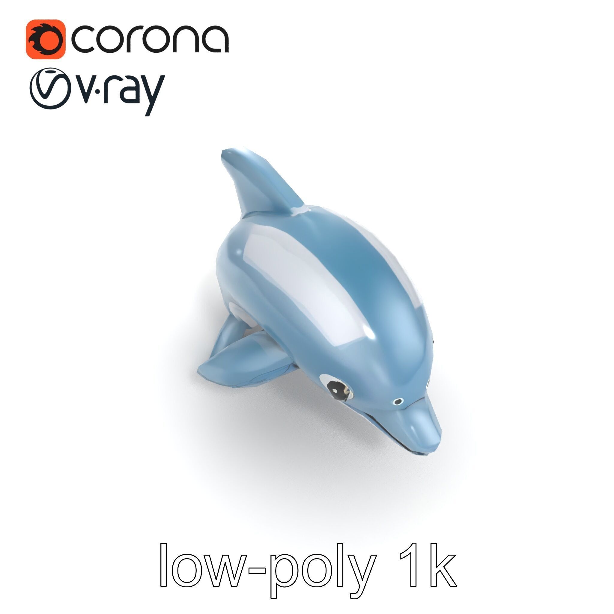 Inflatable Dolphin Aquatic Play Model Pack Low-poly 3D model_12