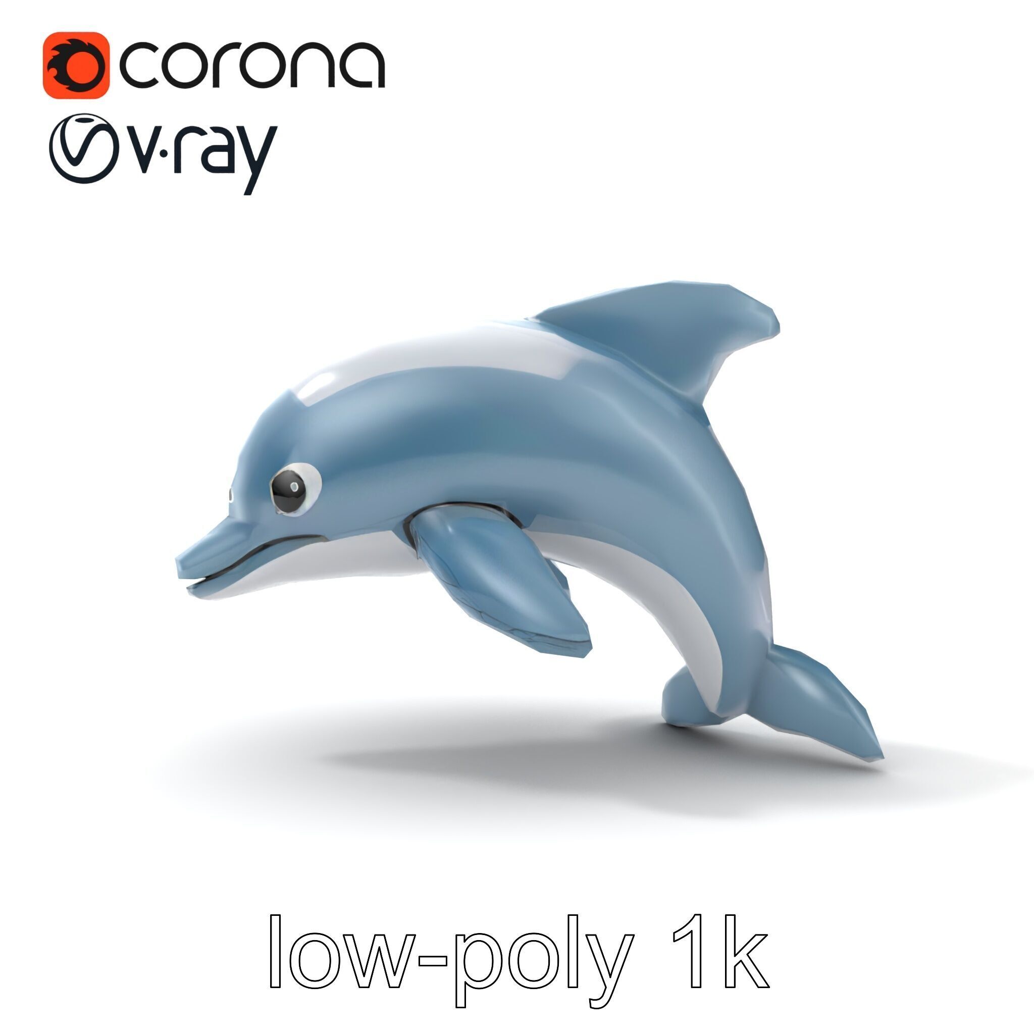 Inflatable Dolphin Aquatic Play Model Pack Low-poly 3D model_19