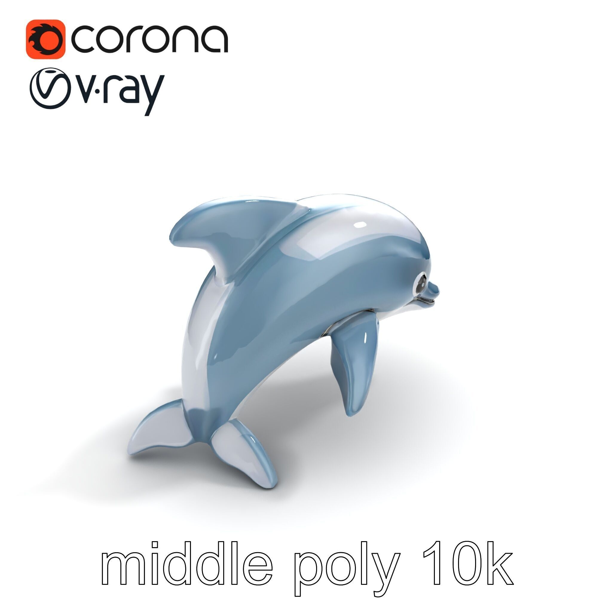 Inflatable Dolphin Aquatic Play Model Pack Low-poly 3D model_8