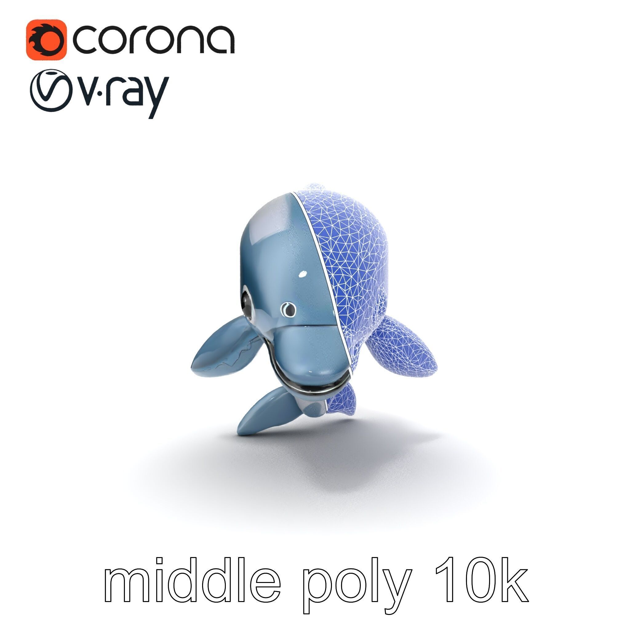 Inflatable Dolphin Aquatic Play Model Pack Low-poly 3D model_26