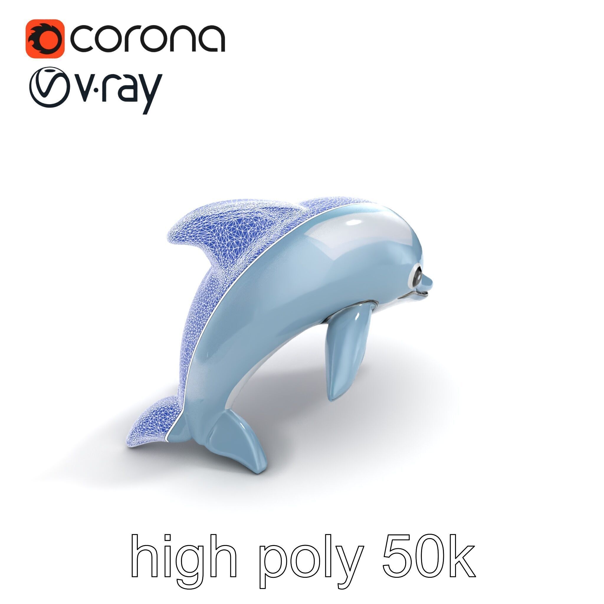 Inflatable Dolphin Aquatic Play Model Pack Low-poly 3D model_23