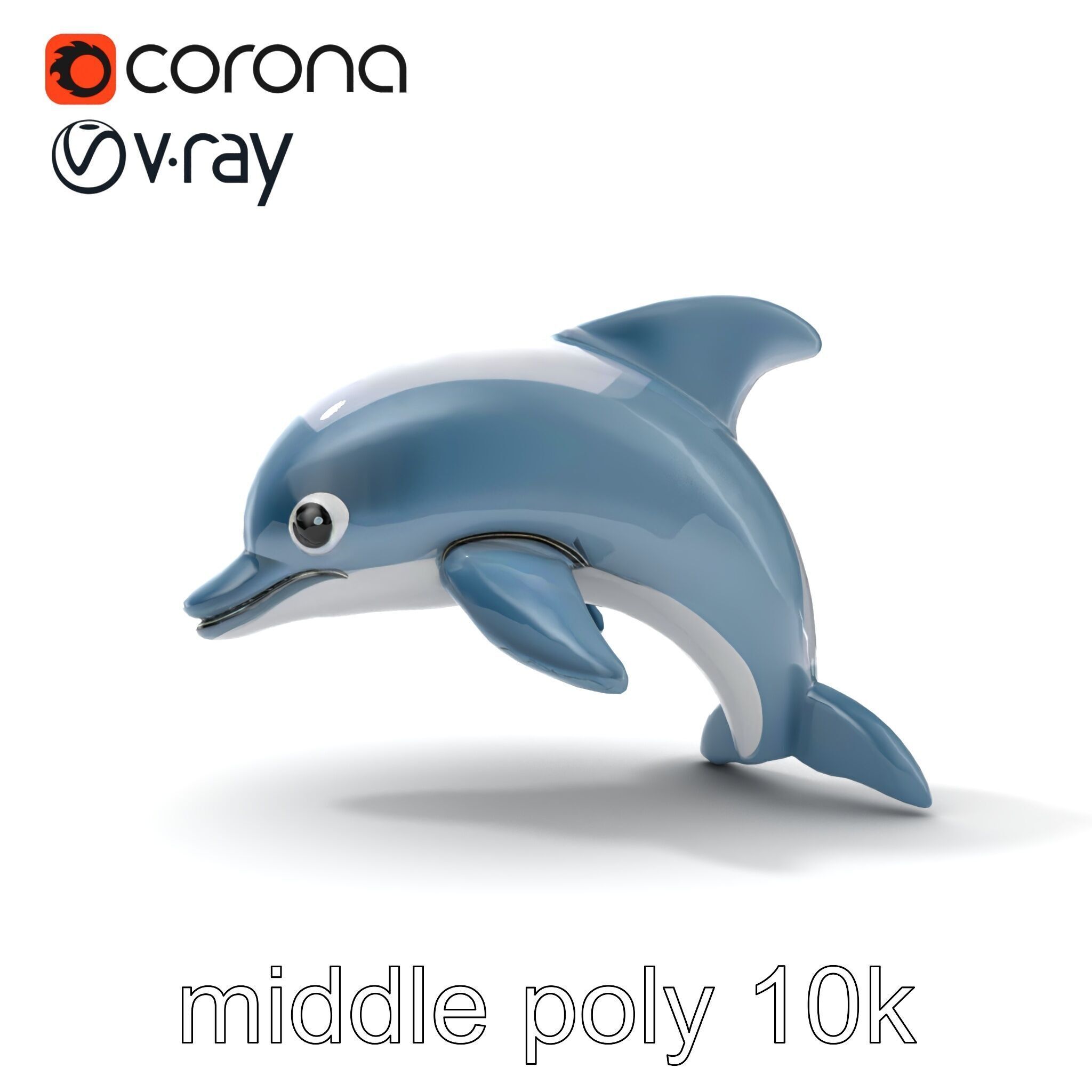 Inflatable Dolphin Aquatic Play Model Pack Low-poly 3D model_21