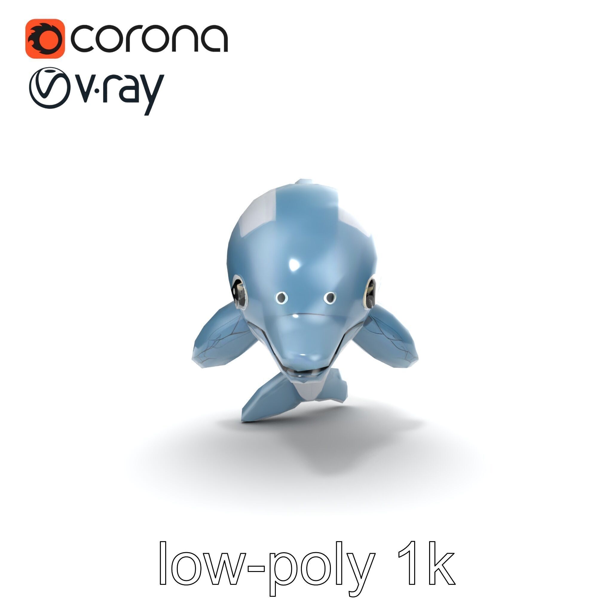 Inflatable Dolphin Aquatic Play Model Pack Low-poly 3D model_28