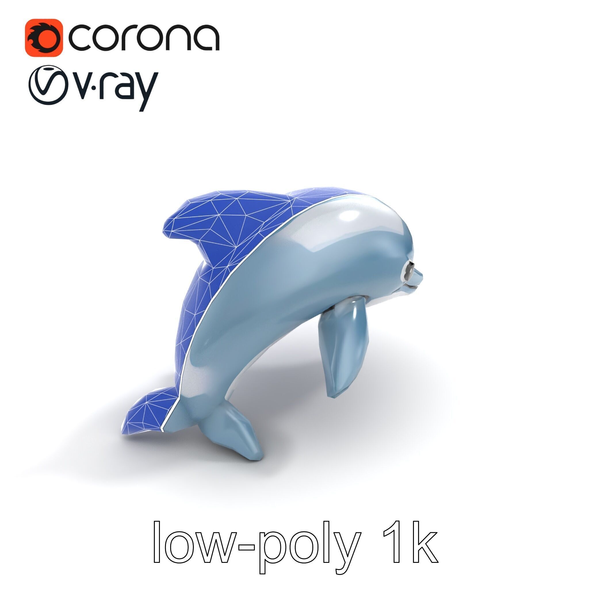 Inflatable Dolphin Aquatic Play Model Pack Low-poly 3D model_14