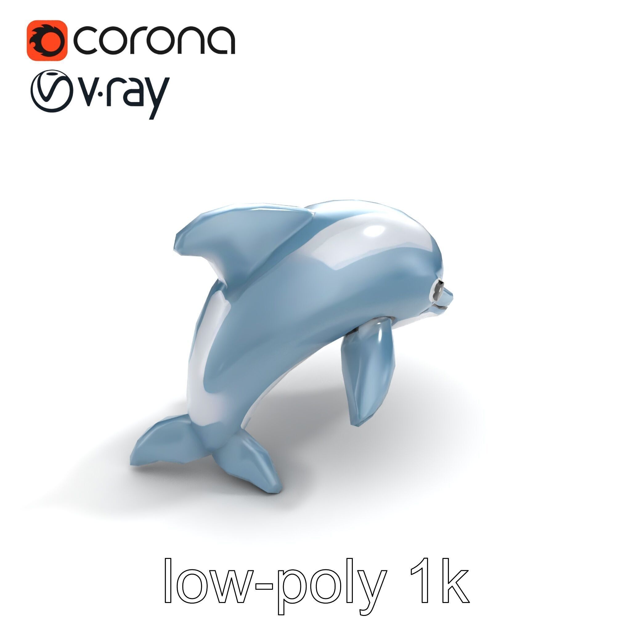 Inflatable Dolphin Aquatic Play Model Pack Low-poly 3D model_9