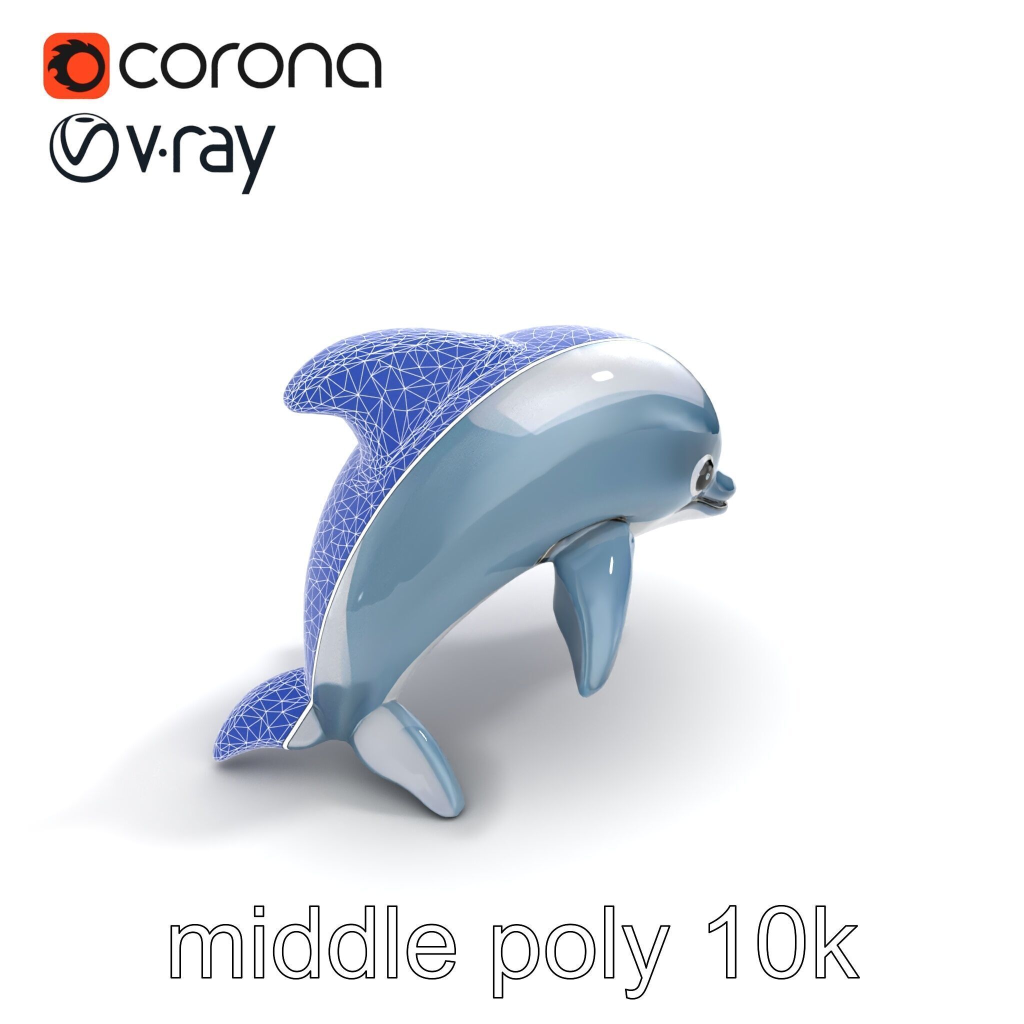 Inflatable Dolphin Aquatic Play Model Pack Low-poly 3D model_13