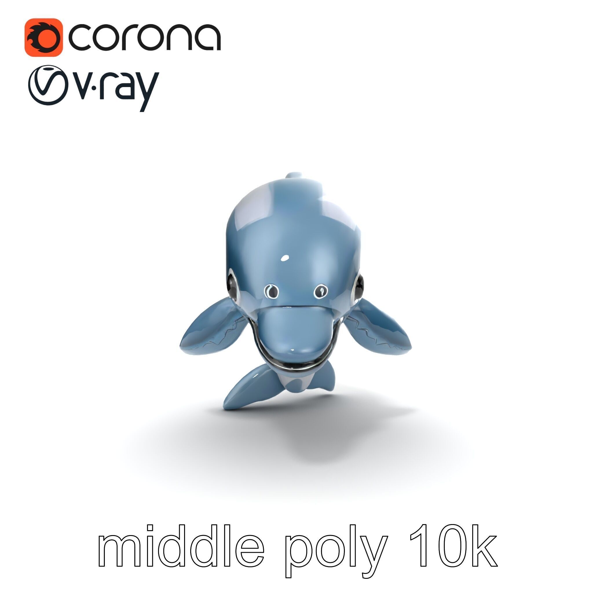 Inflatable Dolphin Aquatic Play Model Pack Low-poly 3D model_15