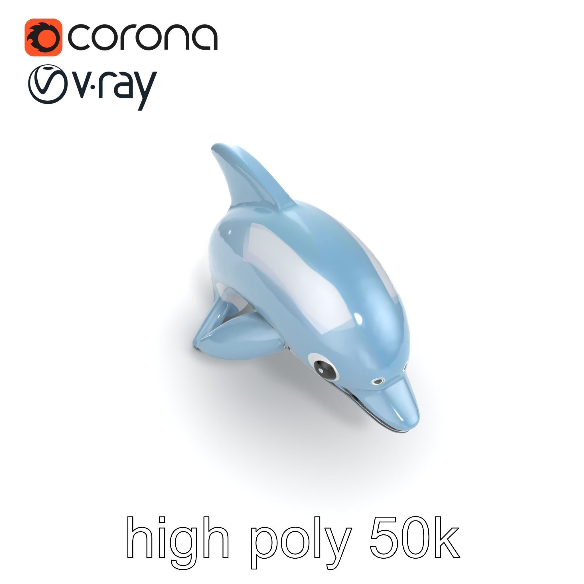 Inflatable Dolphin Aquatic Play Model Pack Low-poly 3D model_16