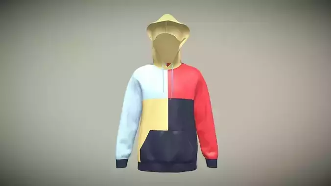 Hoodie Multi-Color In Low Poly