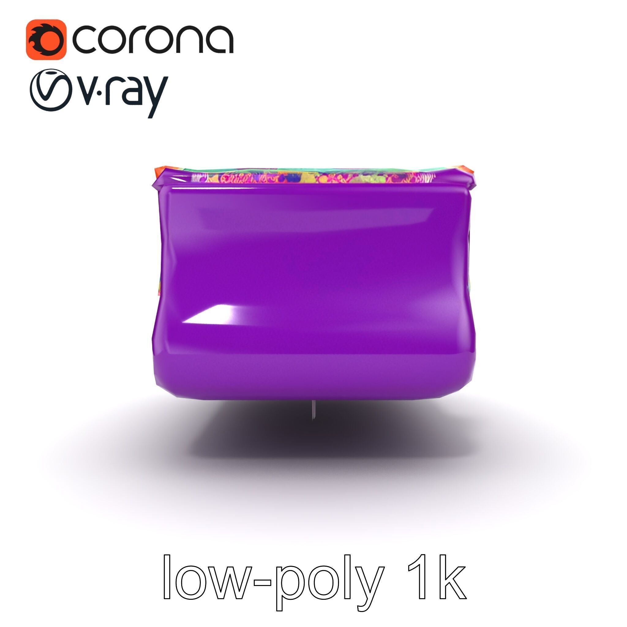 Convertible Inflatable Mattress Vibrant Patterns Model Pack Low-poly 3D model_23