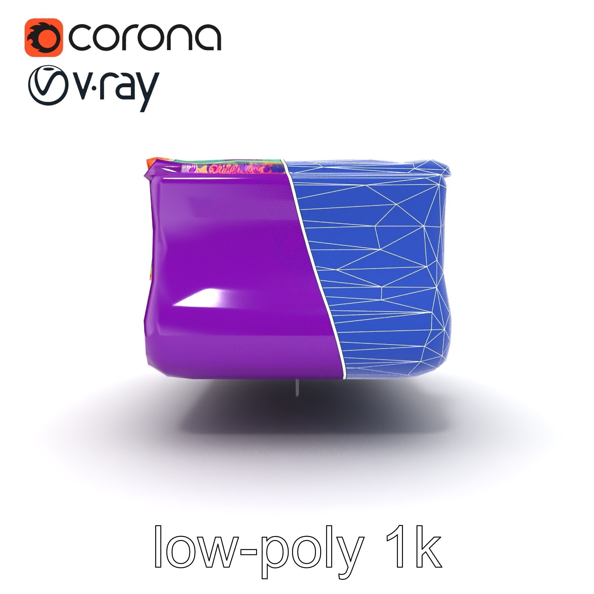 Convertible Inflatable Mattress Vibrant Patterns Model Pack Low-poly 3D model_15