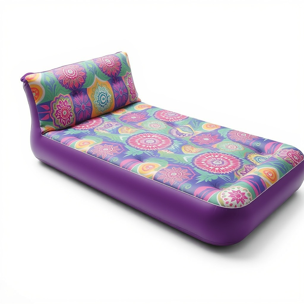 Convertible Inflatable Mattress Vibrant Patterns Model Pack Low-poly 3D model_4