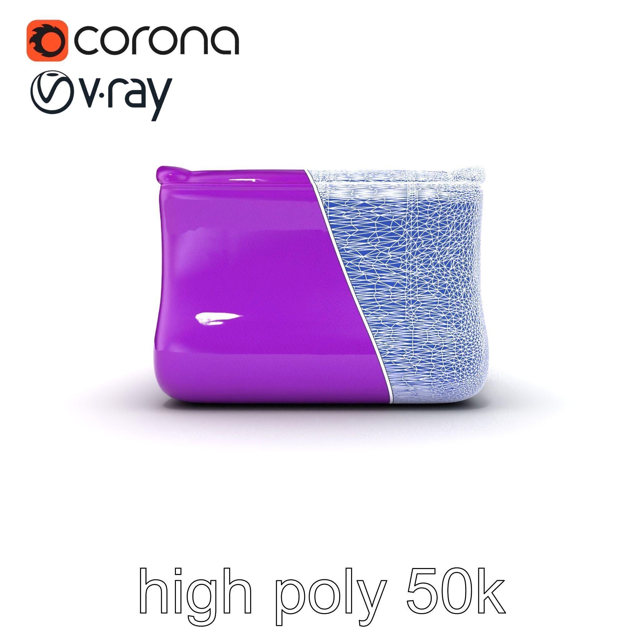 Convertible Inflatable Mattress Vibrant Patterns Model Pack Low-poly 3D model_20