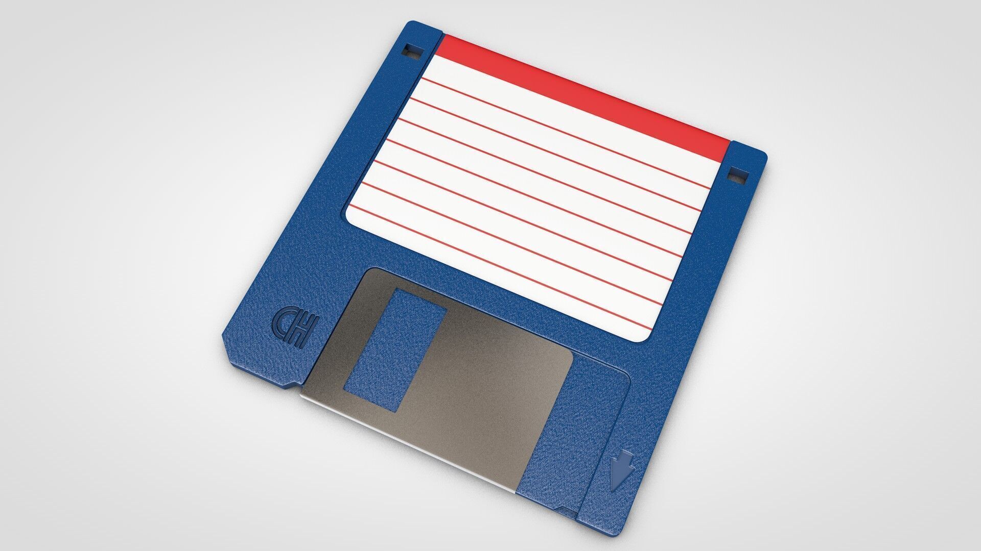 Floppy Disk Realistic 3D model_1