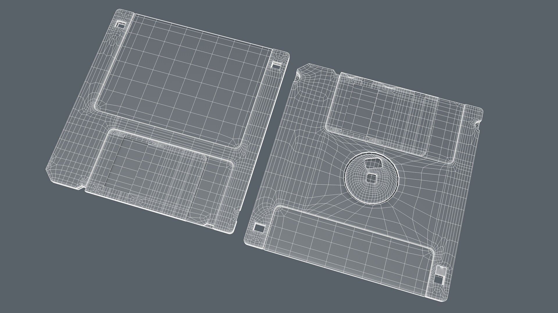 Floppy Disk Realistic 3D model_4