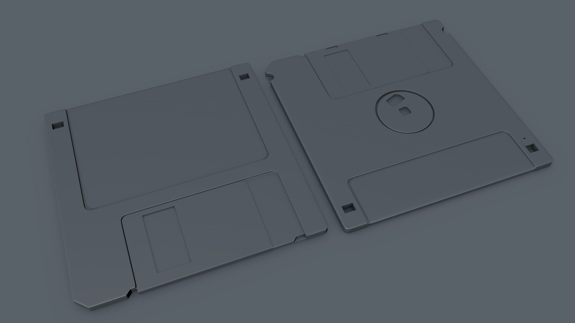 Floppy Disk Realistic 3D model_12