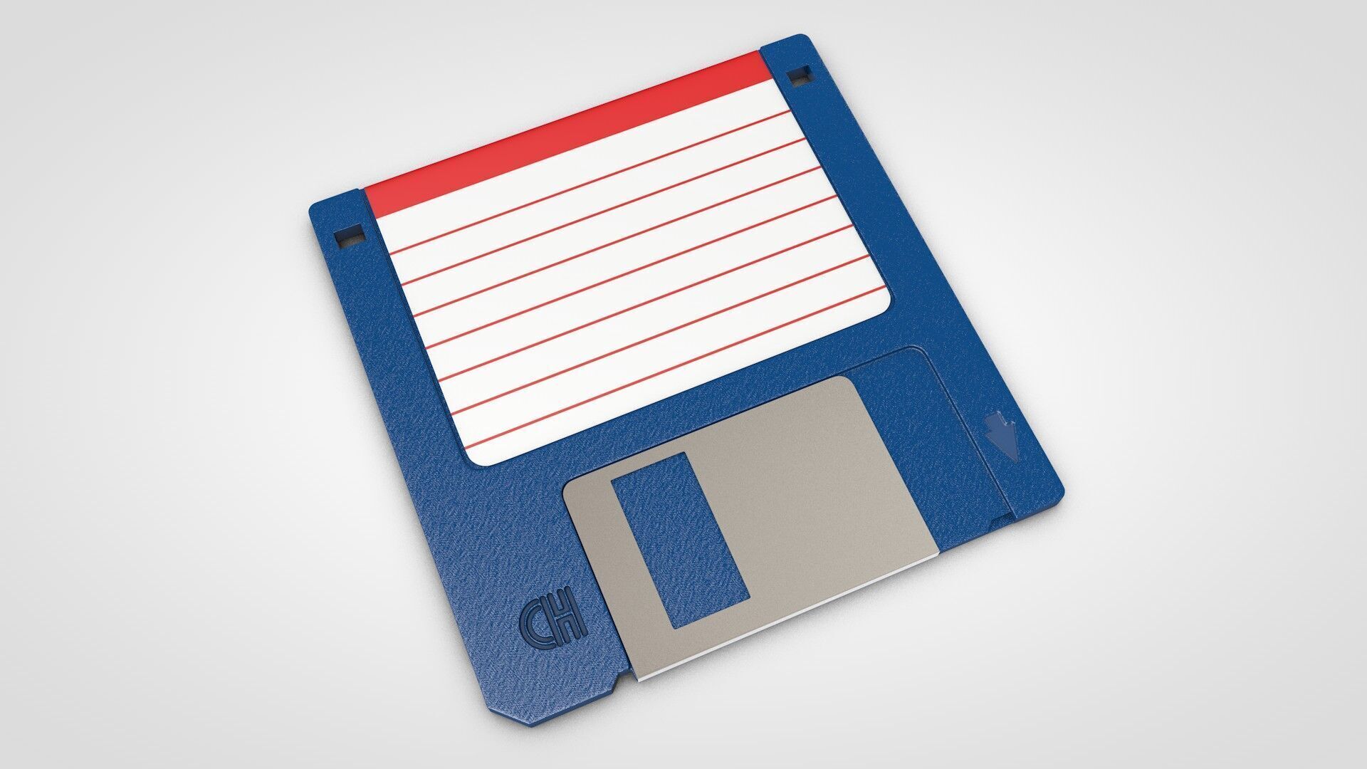 Floppy Disk Realistic 3D model_19
