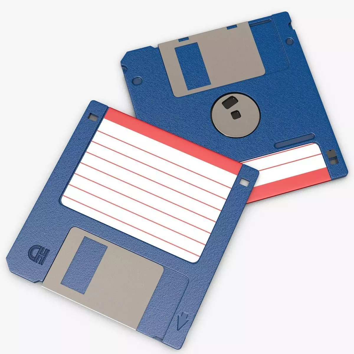 Floppy Disk Realistic 3D model_0