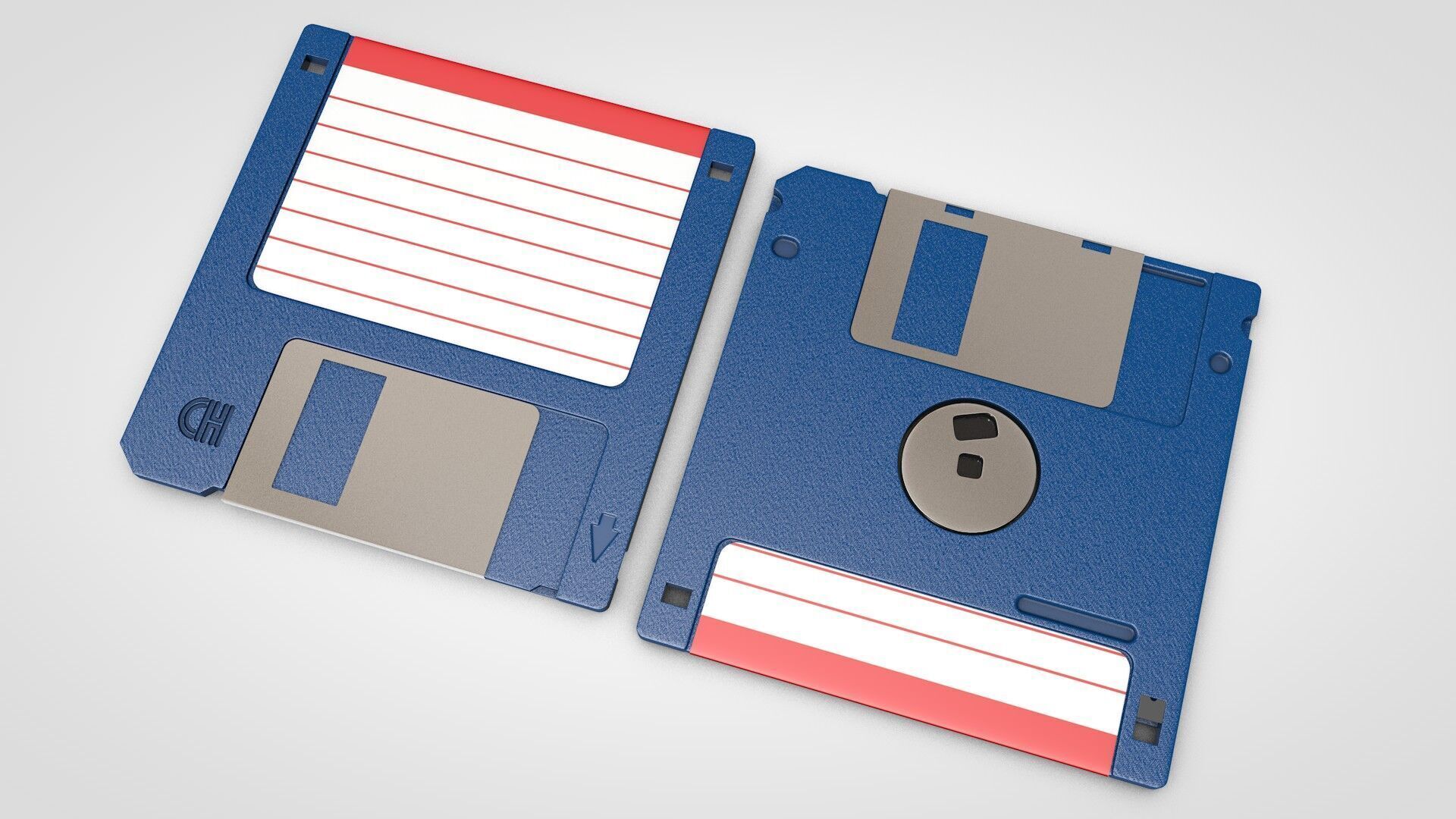Floppy Disk Realistic 3D model_2