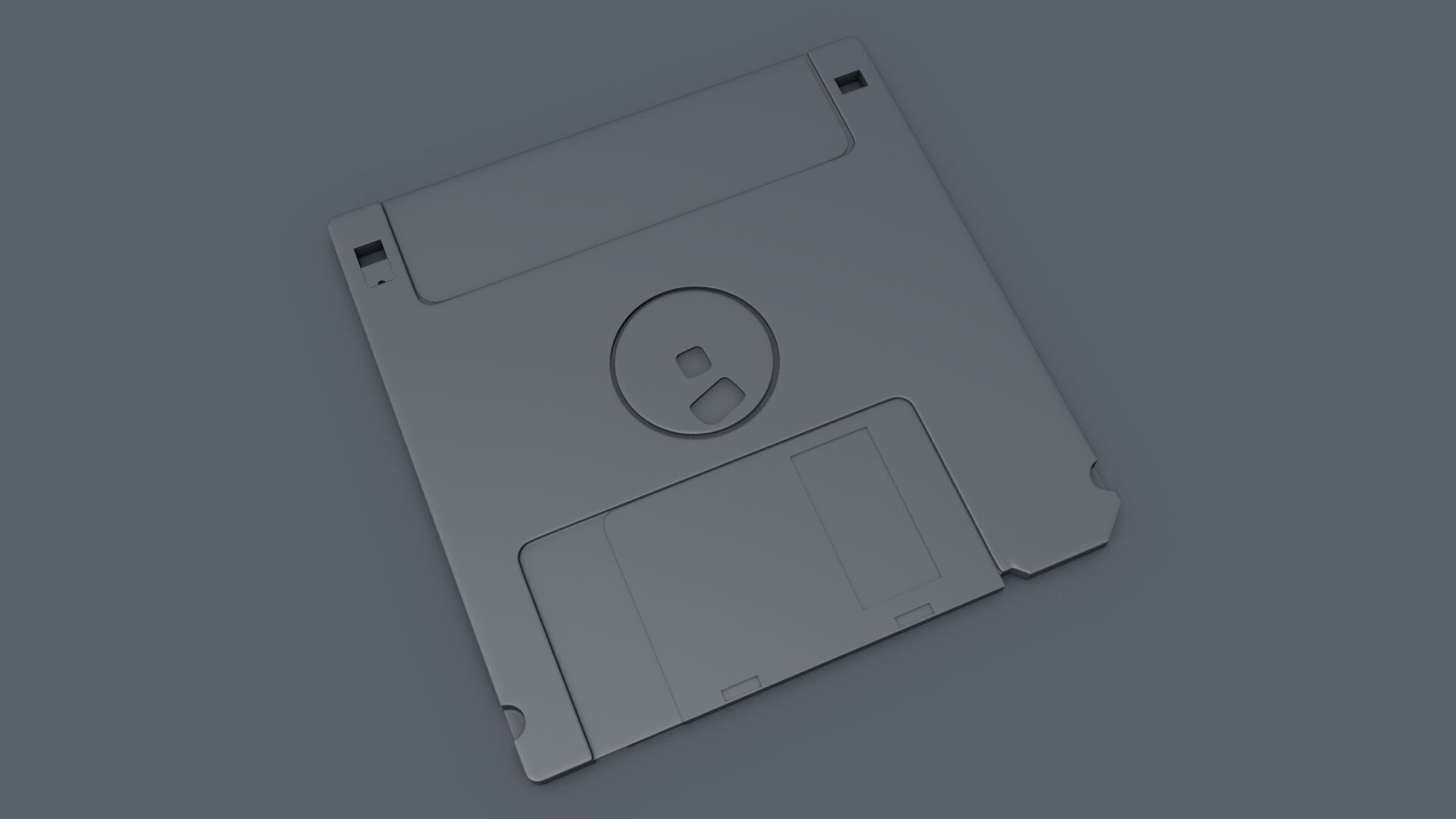 Floppy Disk Realistic 3D model_9