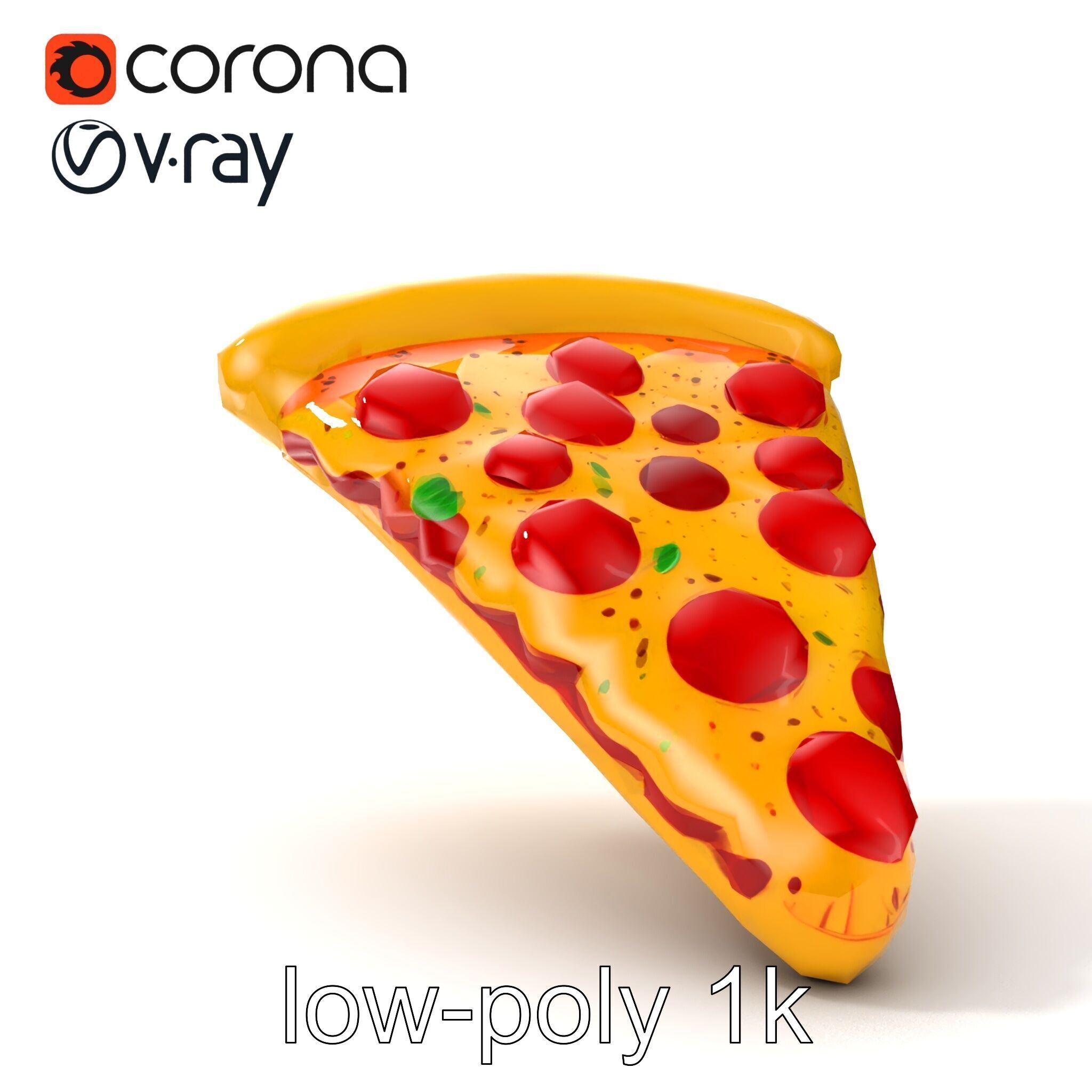Inflatable Pizza Slice Float Fun model pack Low-poly 3D model_24