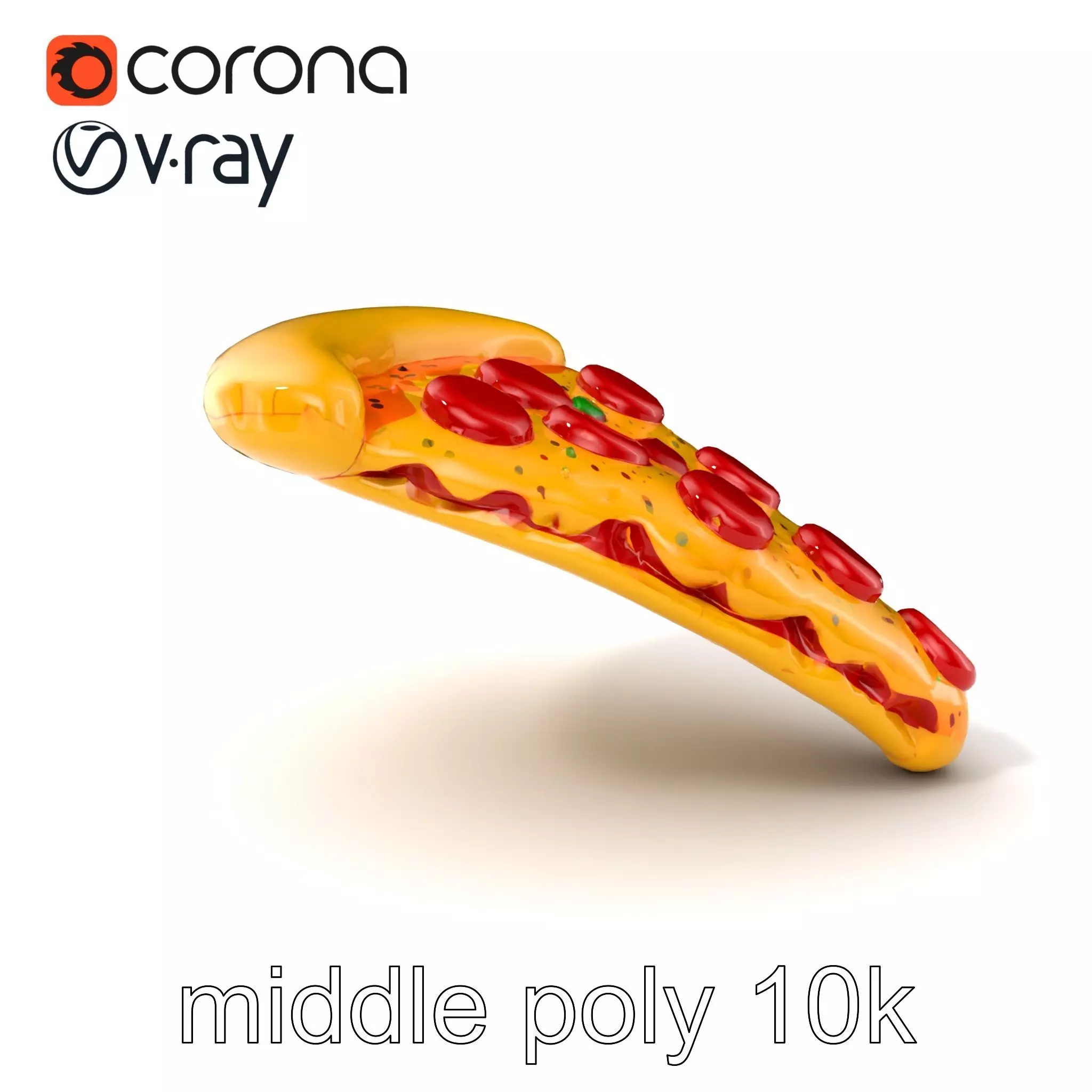Inflatable Pizza Slice Float Fun model pack Low-poly 3D model_0