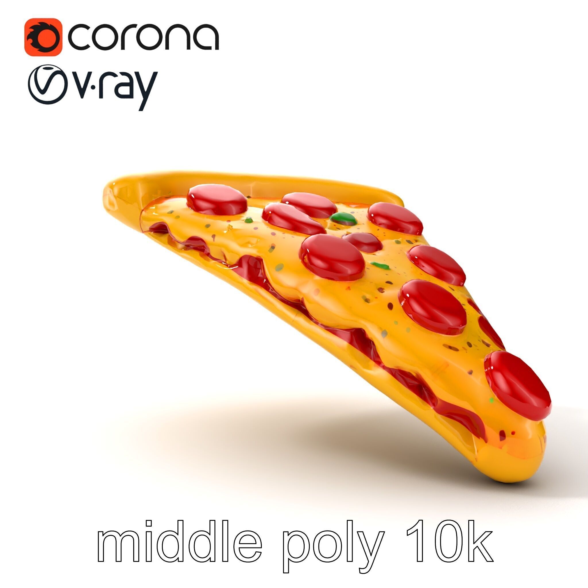 Inflatable Pizza Slice Float Fun model pack Low-poly 3D model_15