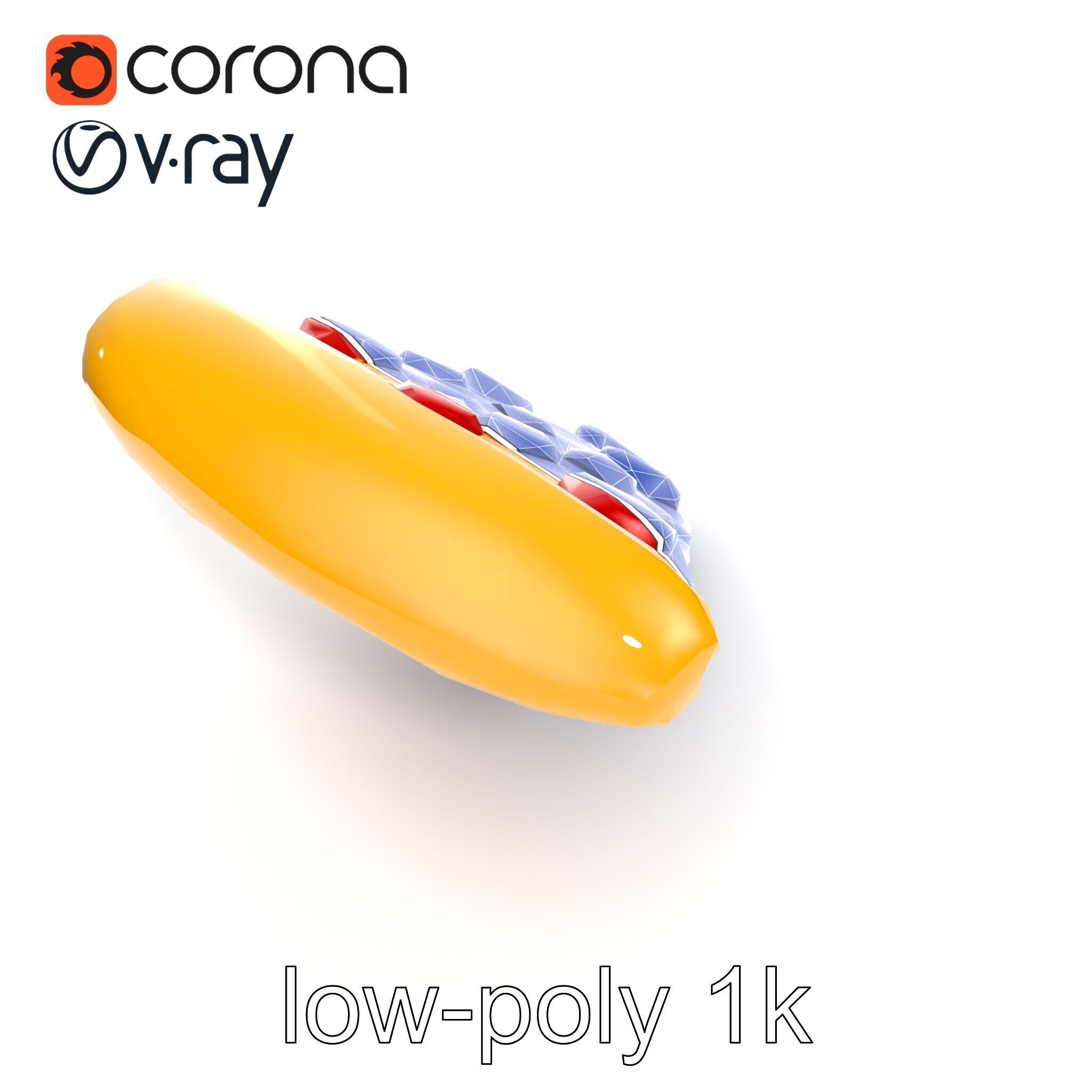 Inflatable Pizza Slice Float Fun model pack Low-poly 3D model_22