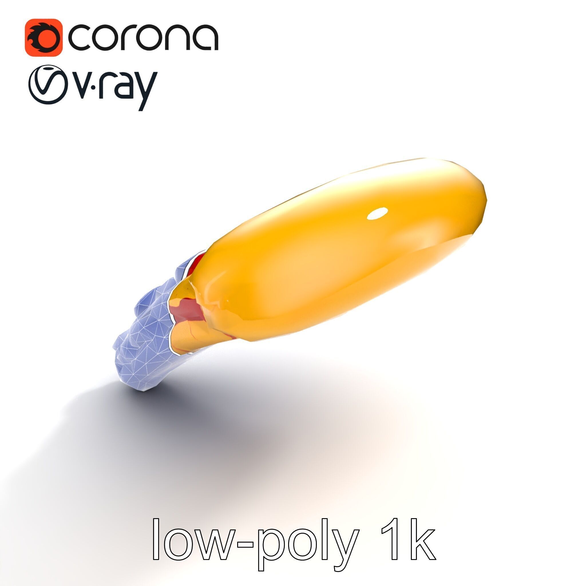 Inflatable Pizza Slice Float Fun model pack Low-poly 3D model_12