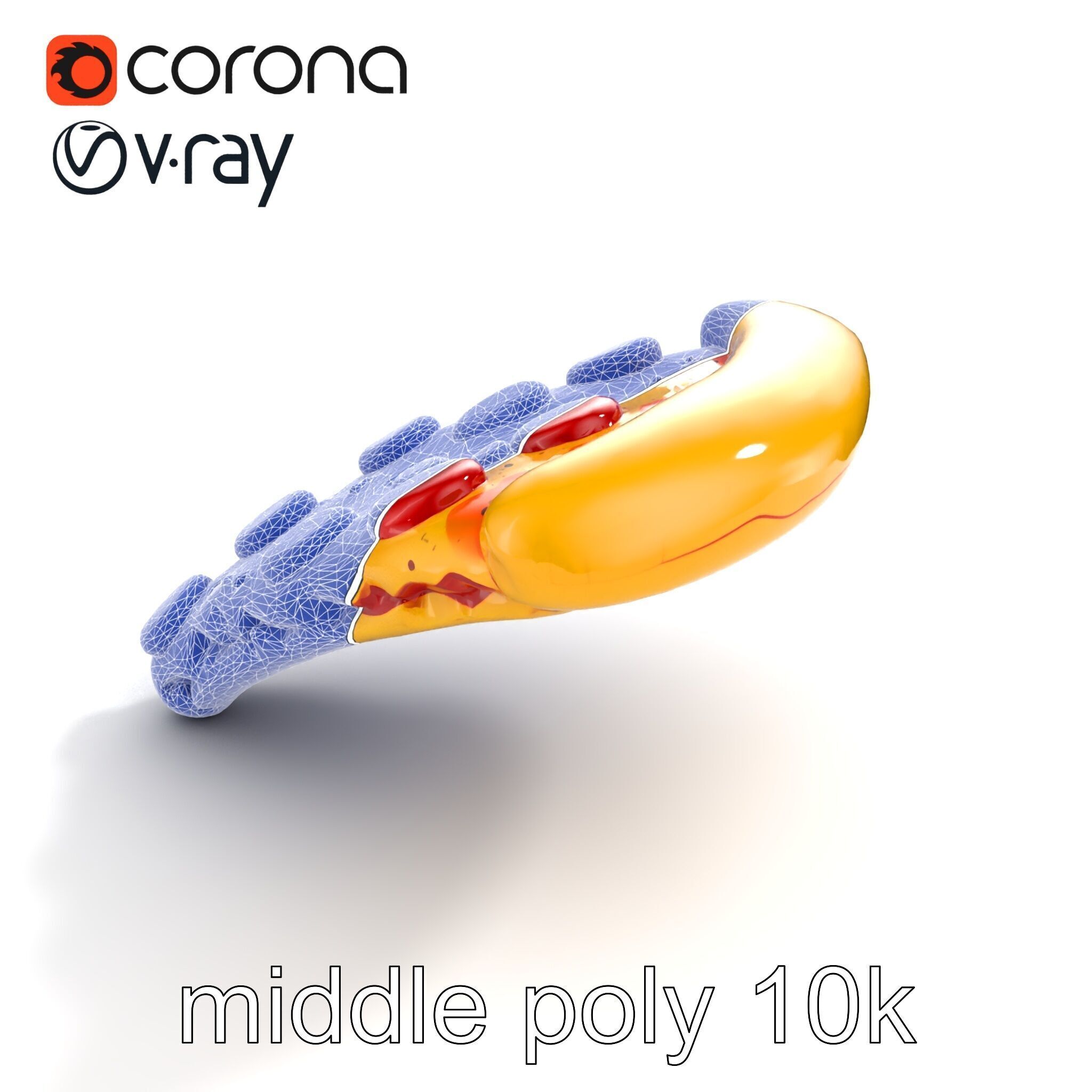 Inflatable Pizza Slice Float Fun model pack Low-poly 3D model_11