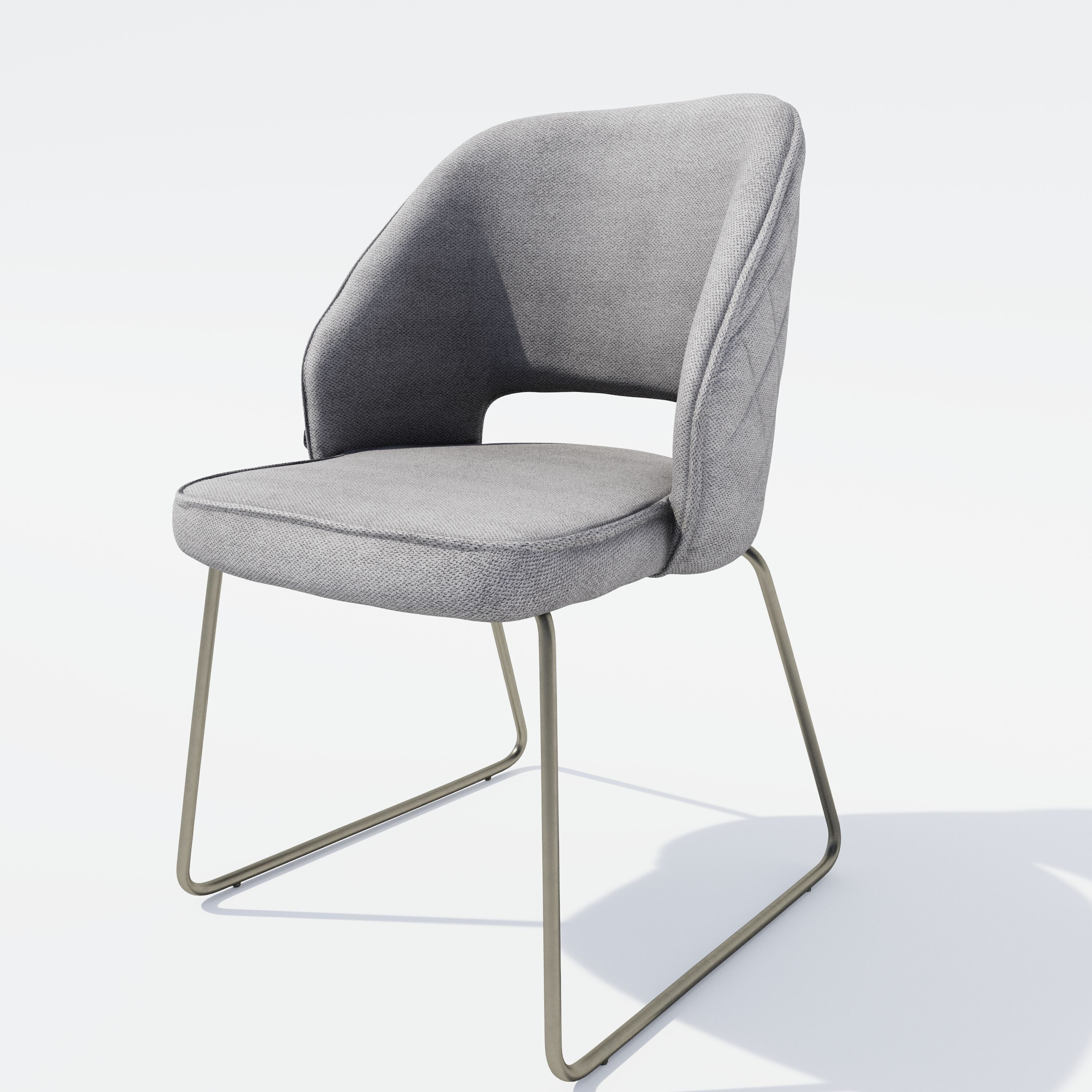 Set of eight chairs 2 Low-poly 3D model_6