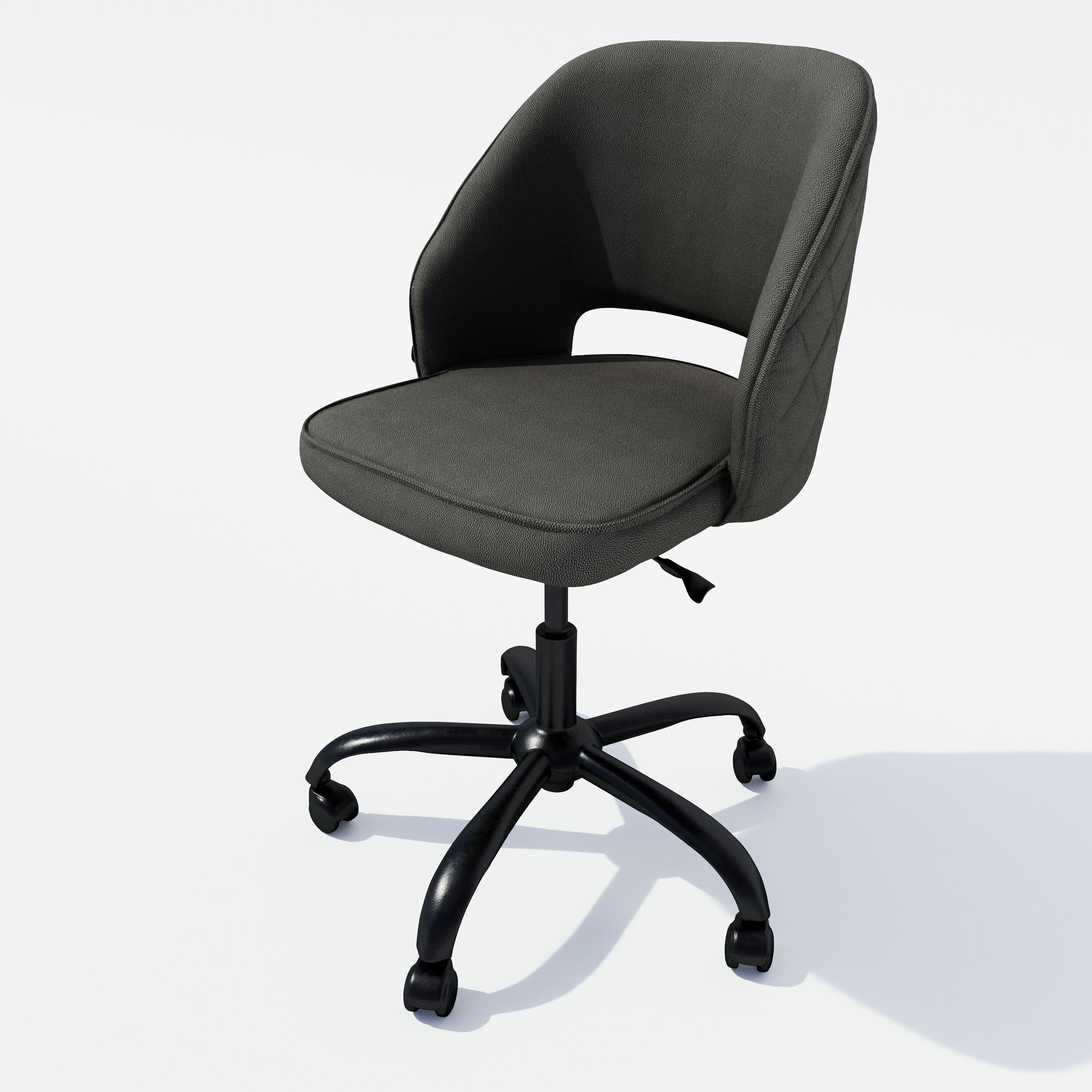 Set of eight chairs 2 Low-poly 3D model_5