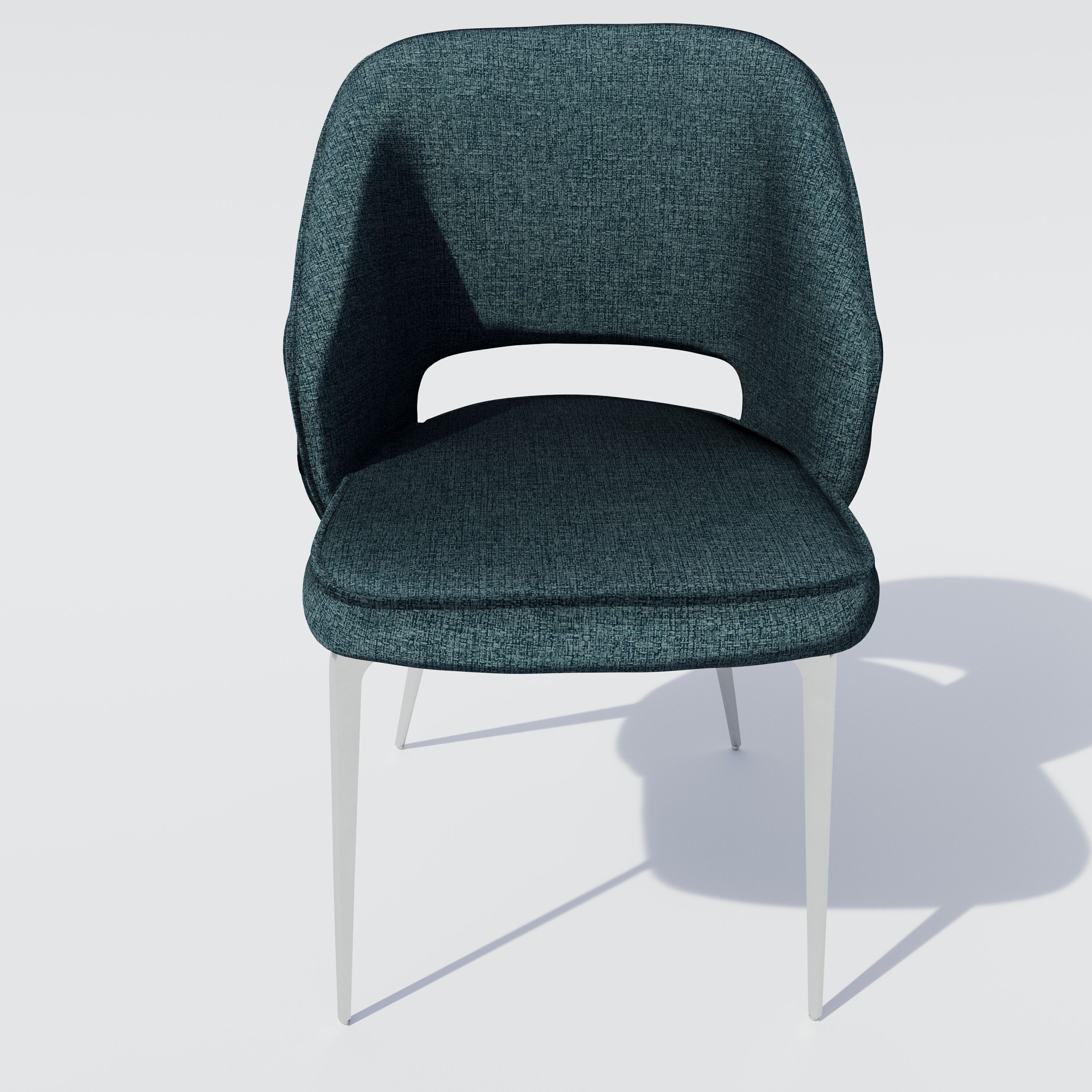 Set of eight chairs 2 Low-poly 3D model_4