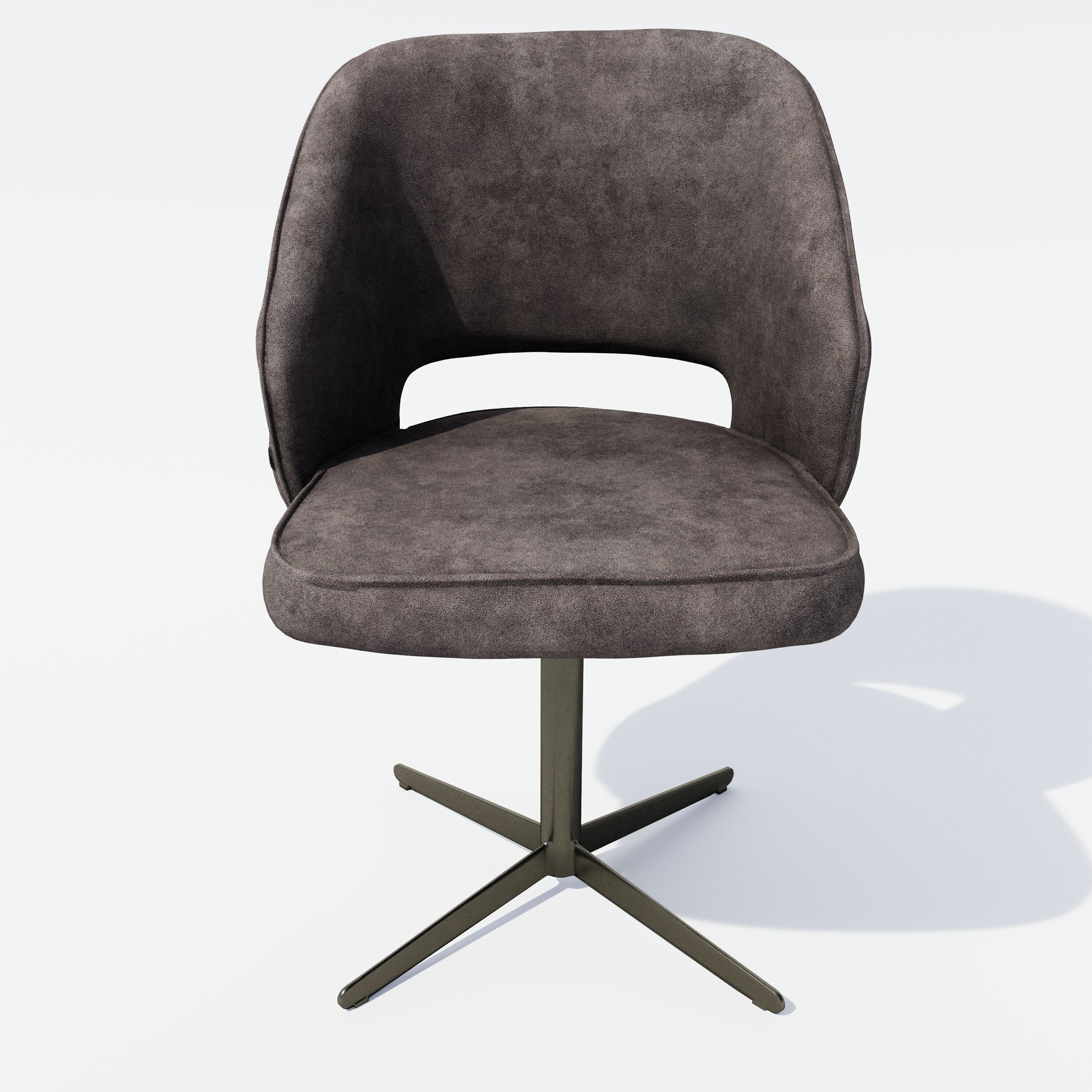 Set of eight chairs 2 Low-poly 3D model_8