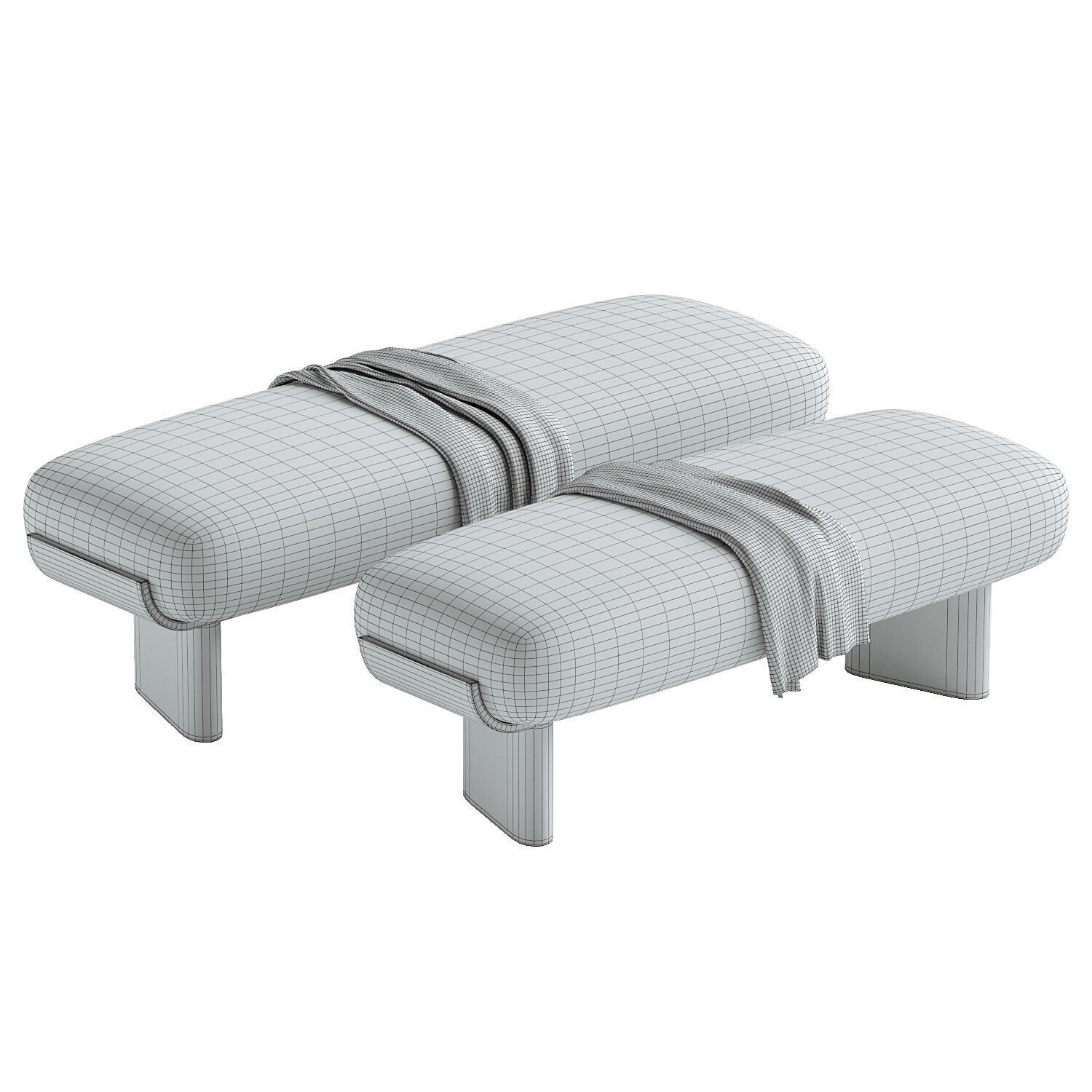 Banquette Kanbina 3D model_4