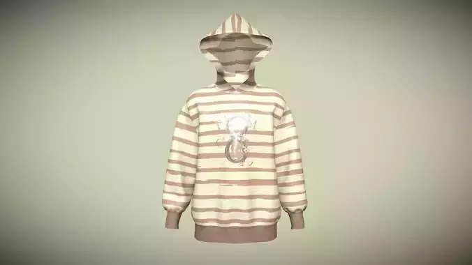 Hoodie-Form 8 In Low Poly