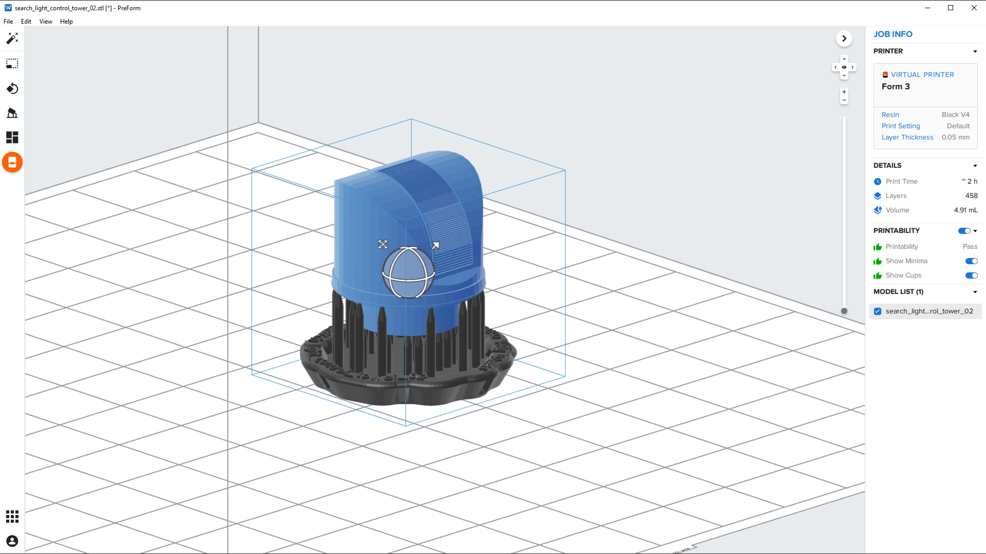 Yamato light control tower 02 - Commercial license - 1-100 scale 3D print model_4