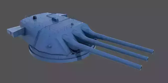 Yamato type94 46cm turrets - Commercial license -1-100 scale 3D print model