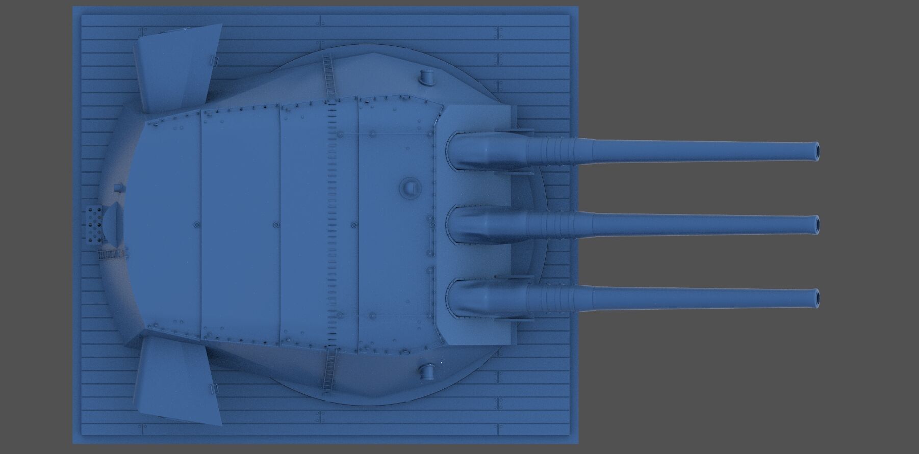 Yamato Type94 main turret - Commercial license - 1-72 scale 3D print model_7