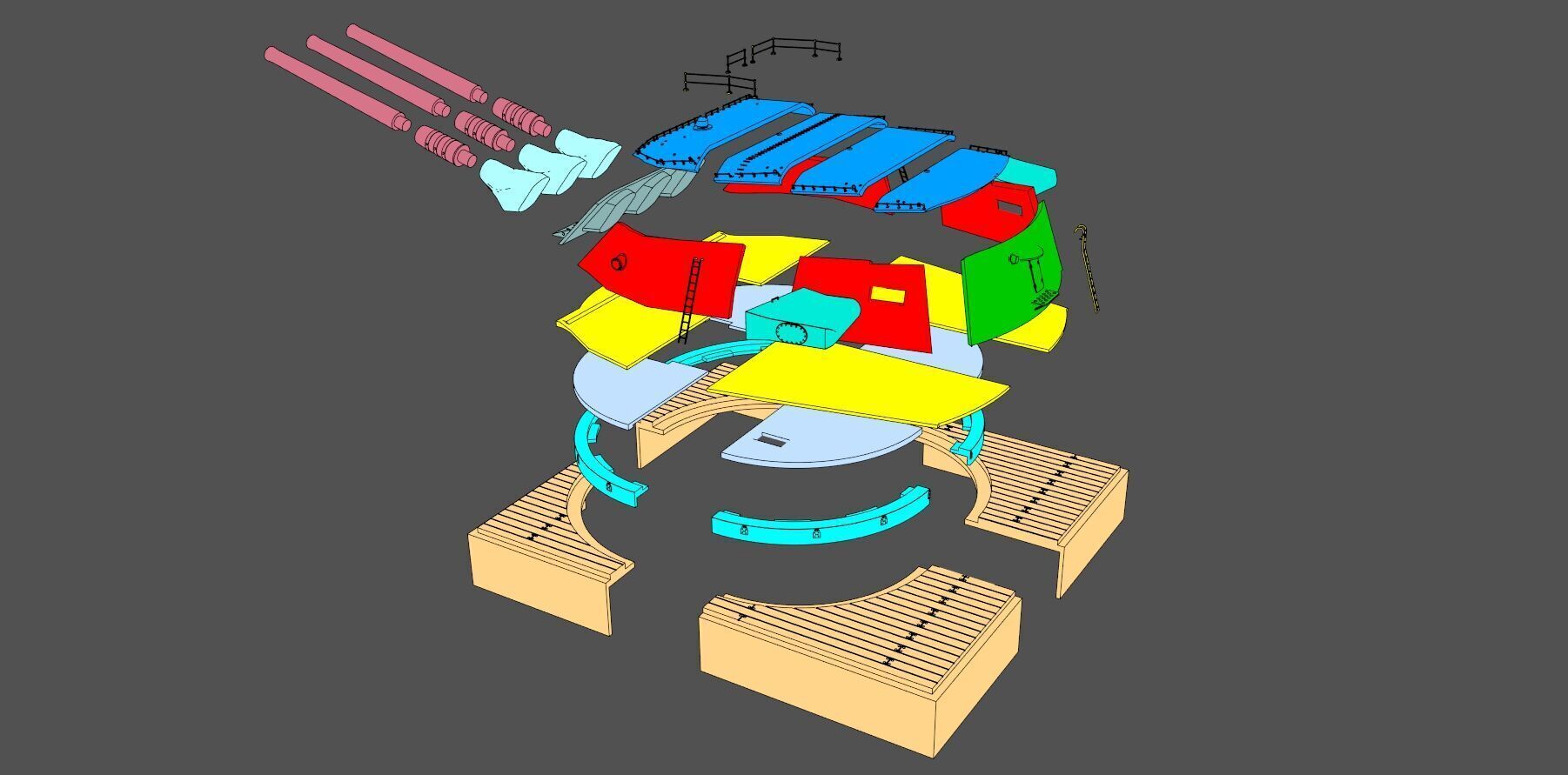 Yamato Type94 main turret - Commercial license - 1-72 scale 3D print model_11