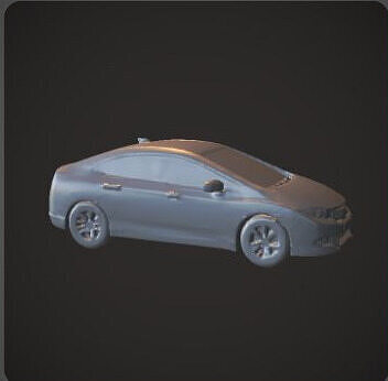 Honda Civic Reborn Low-poly 3D model